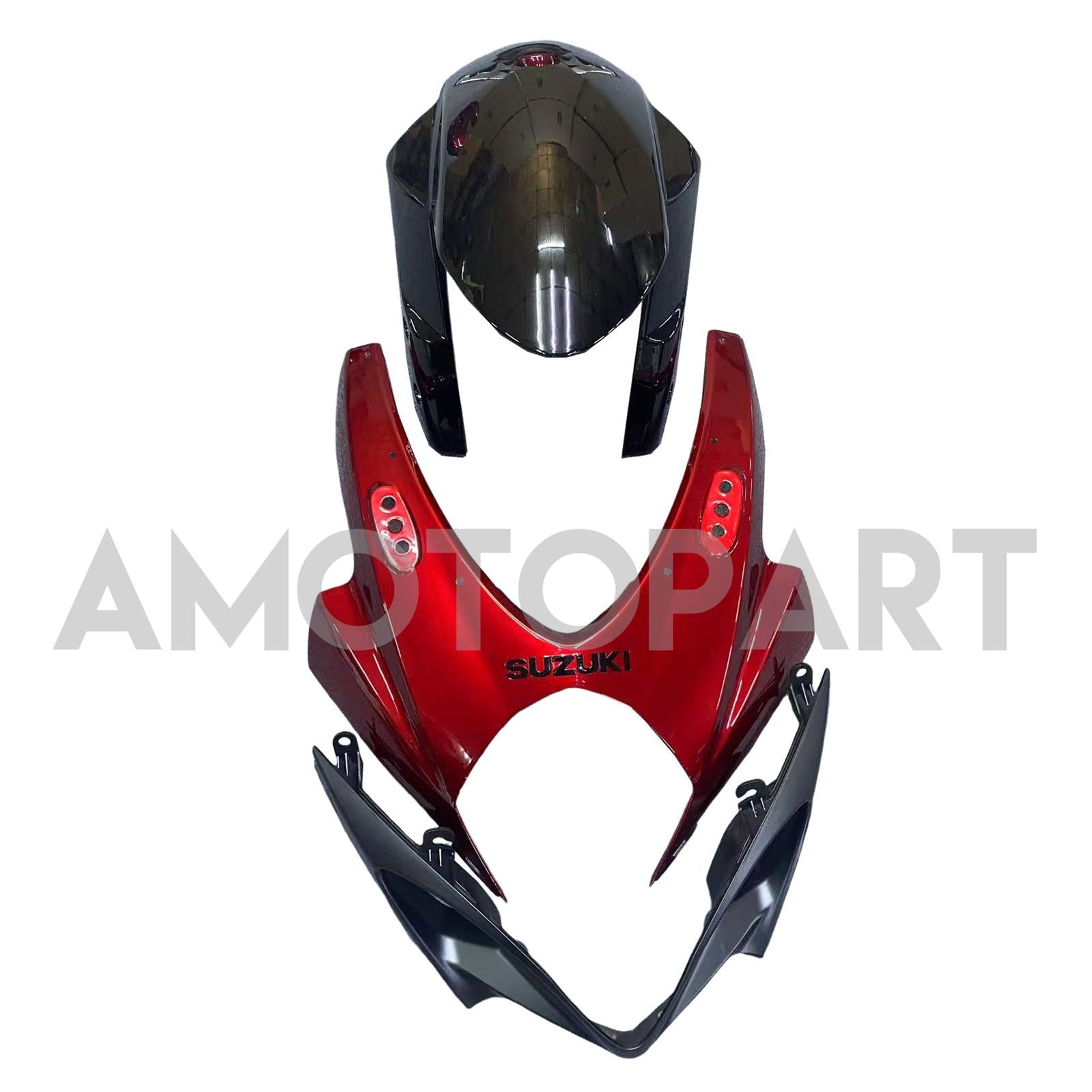 Amotopart 2007–2008 K7 GSXR1000 Suzuki, Rot&Silbernes Verkleidungsset