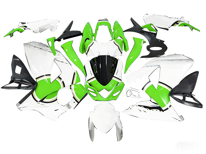 Amotopart 2009–2016 Suzuki GSXR1000 Grün Weiß Schwarz Verkleidungsset