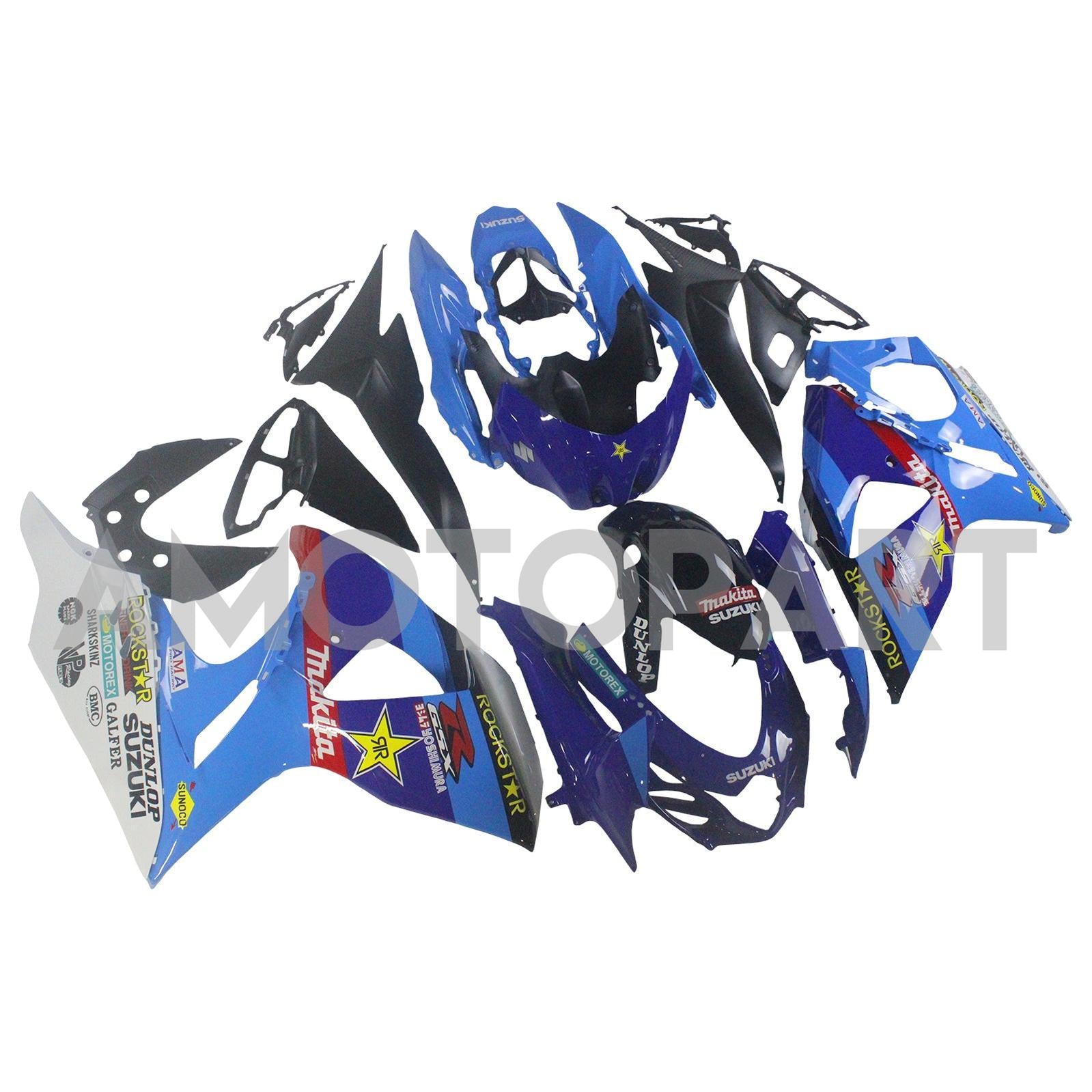 AMOTOPART 2009-2016 SUZUKI GSXR1000 FAIRING MULTI BLUE & RED KIT