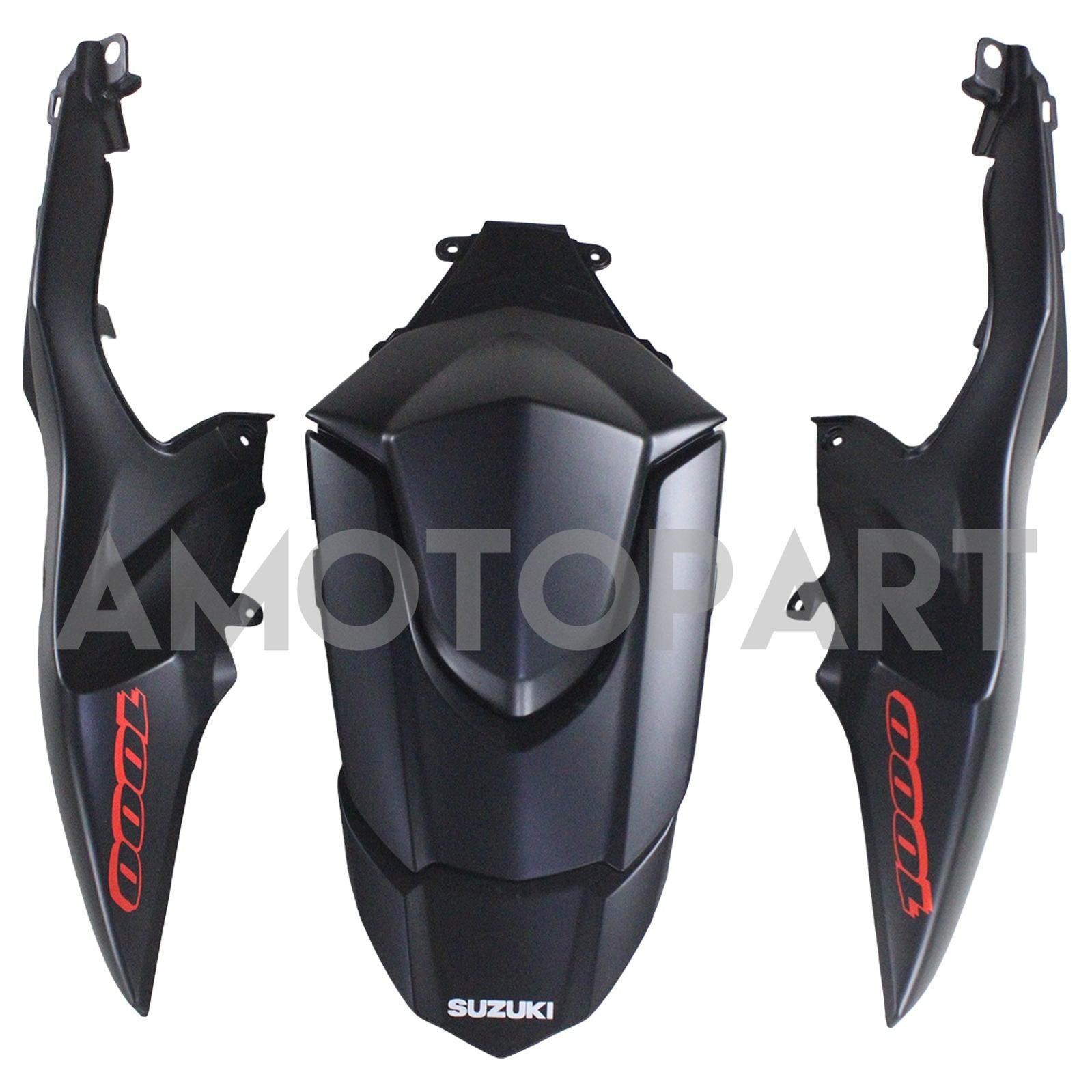 Amotopart 2007-2008 Suzuki GSXR1000 Fairing Matte Black & Red Letter Kit