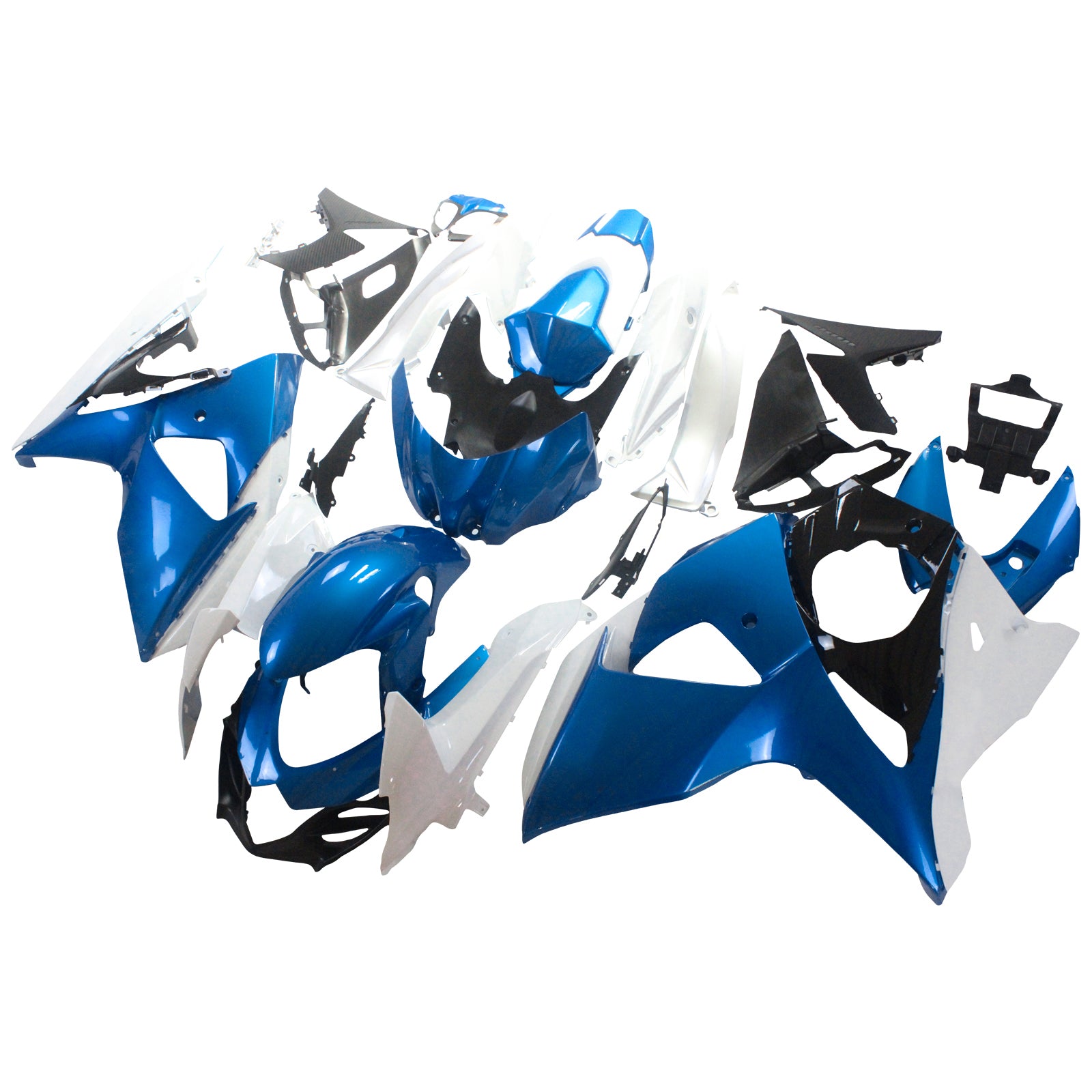 Amotopart 2009-2016 Suzuki GSXR1000 Verkleidung, glänzend blau&Roter Buchstaben-Kit