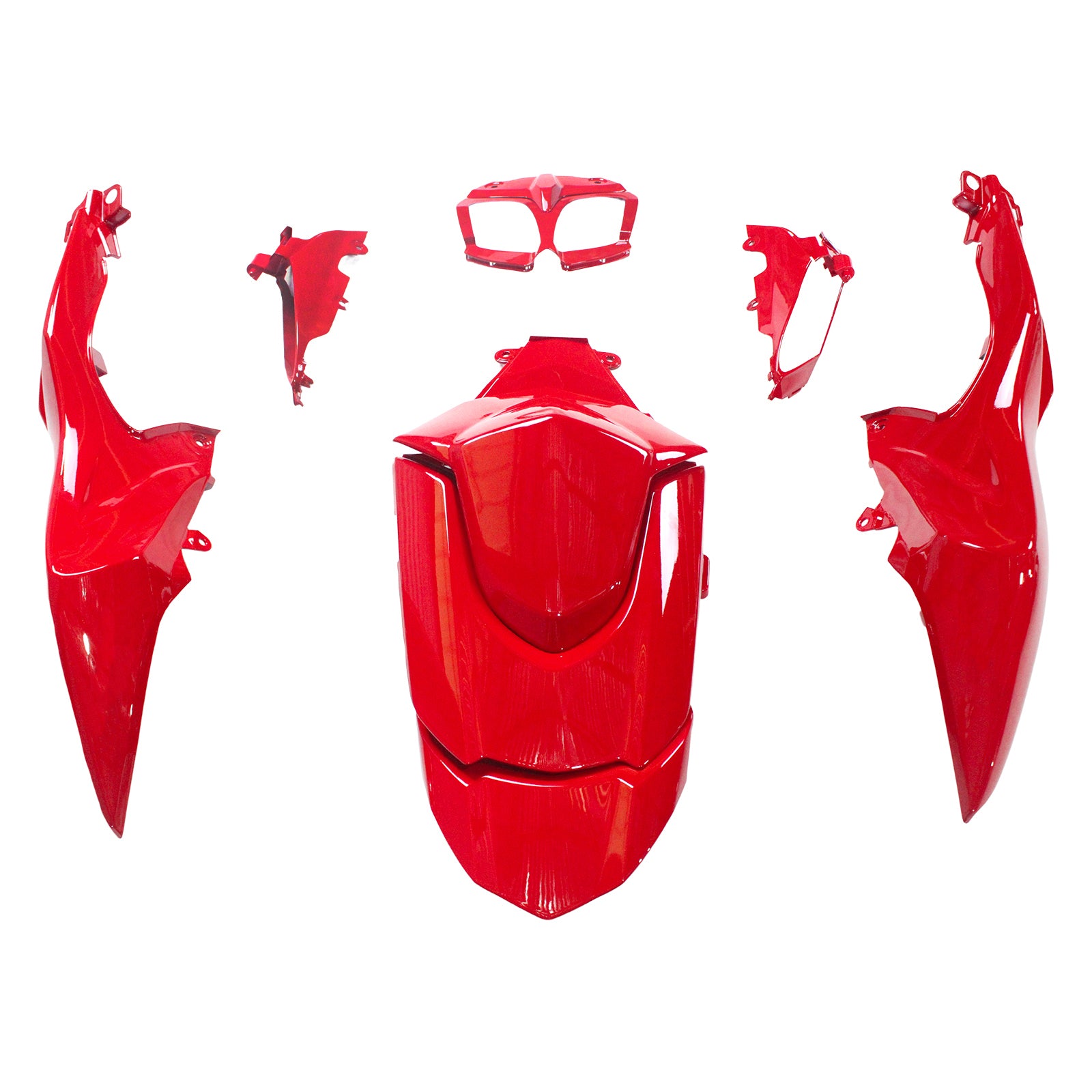 Amotopart 2009-2016 Suzuki GSXR1000 Fairing Black & Red Kit
