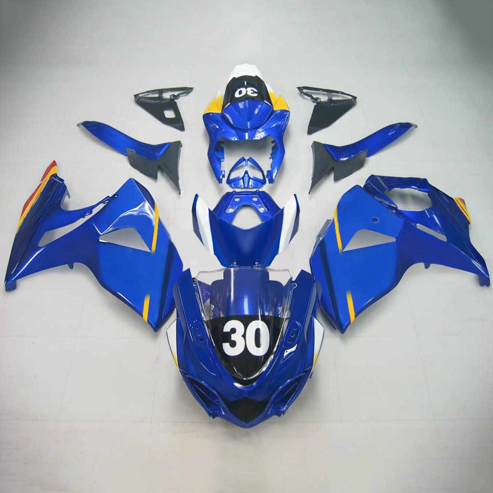Amotopart 2009-2016 Suzuki GSXR1000 Kuip Blauw 30 Kit