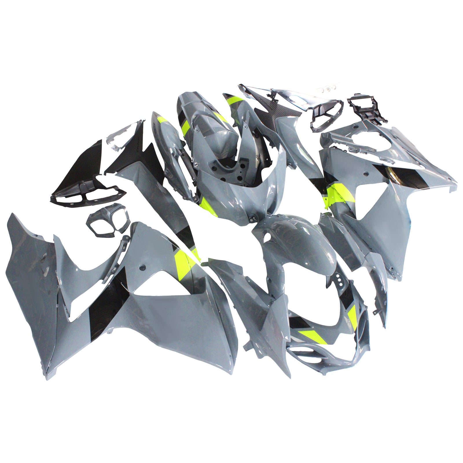 Amotopart 2009-2016 Suzuki GSXR1000 Fairing Grey & Black Kit
