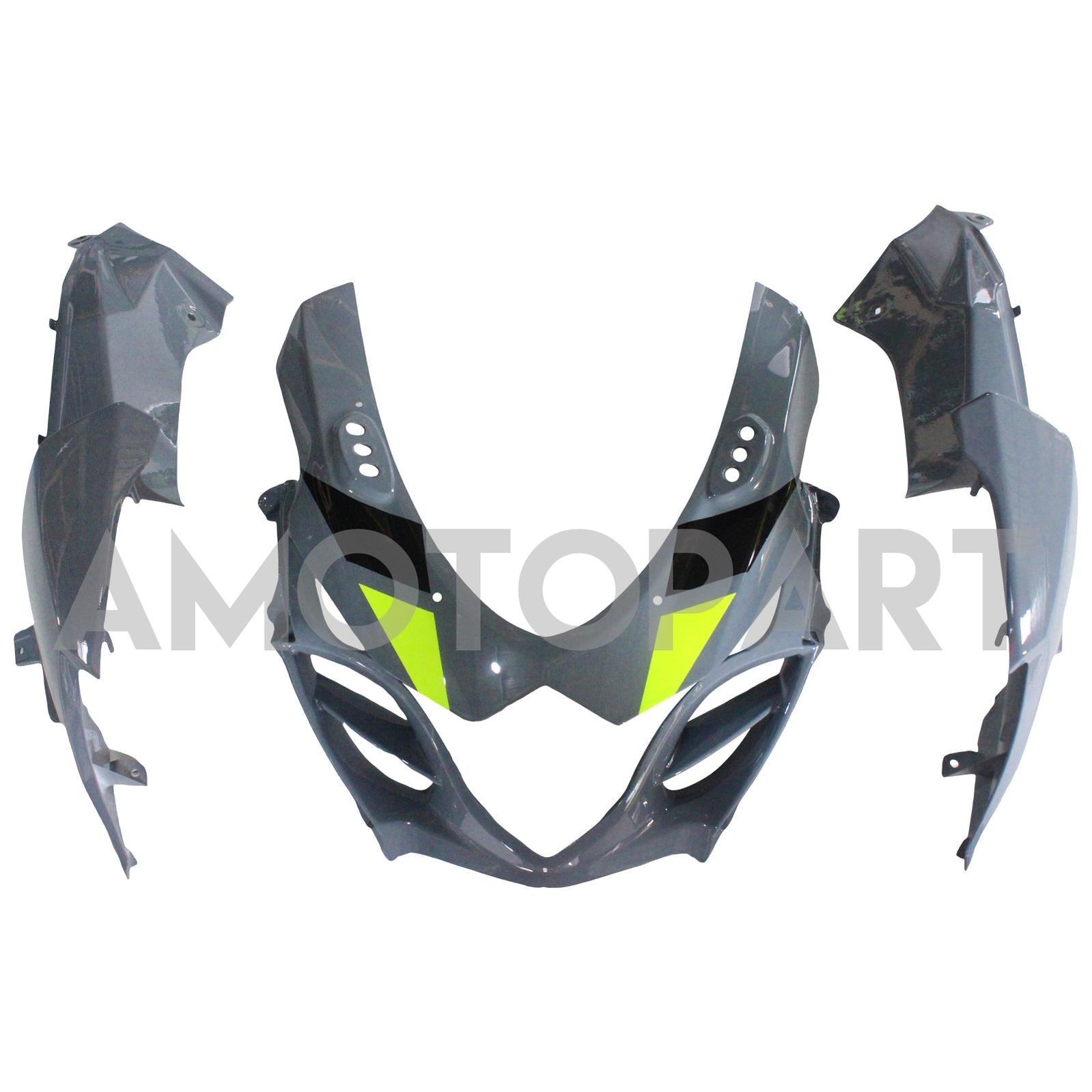 Amotopart 2009–2016 Suzuki GSXR1000 Verkleidung, Grau&Schwarzes Kit