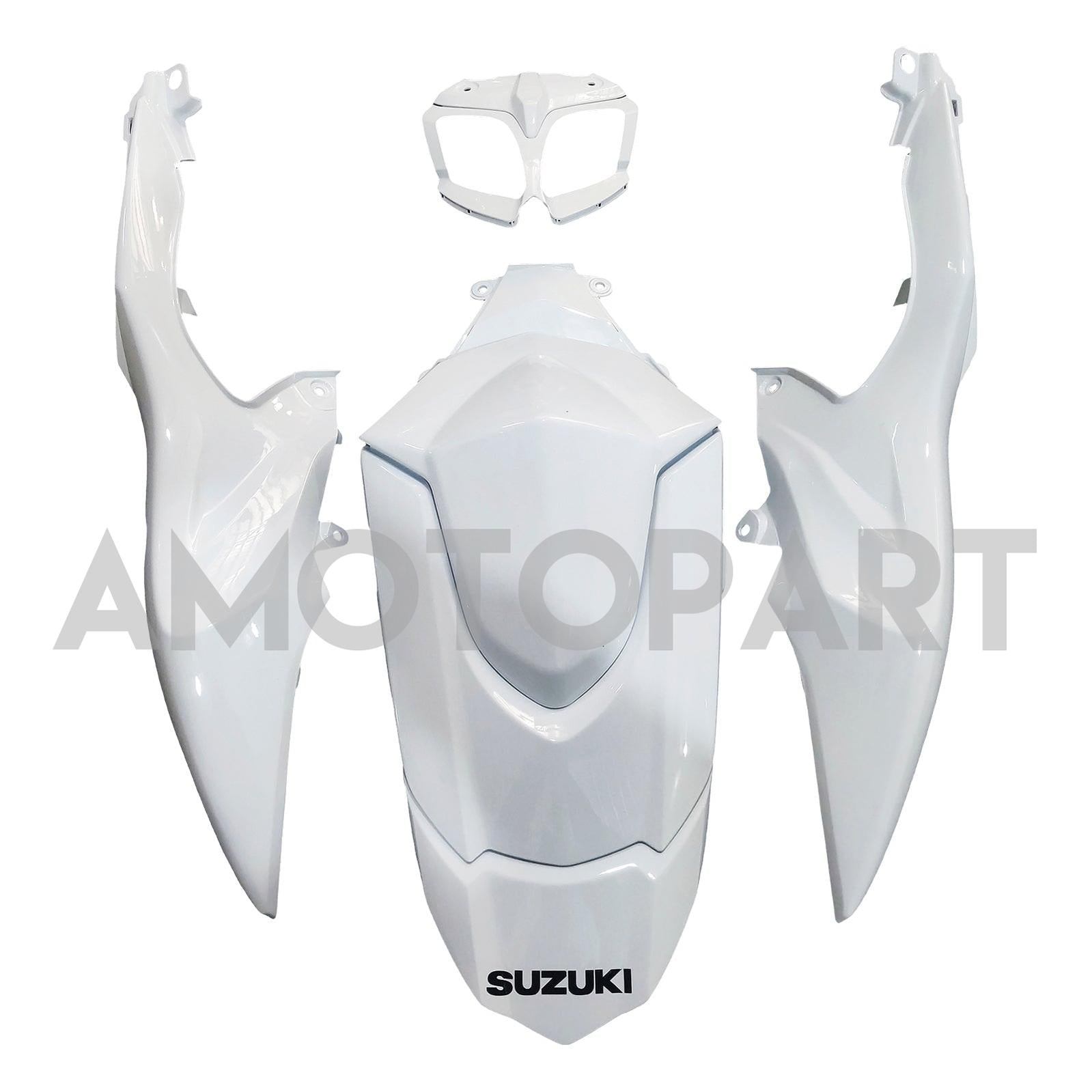 Amotopart Kit lettera carenatura bianca e nera per Suzuki GSXR1000 2009-2016