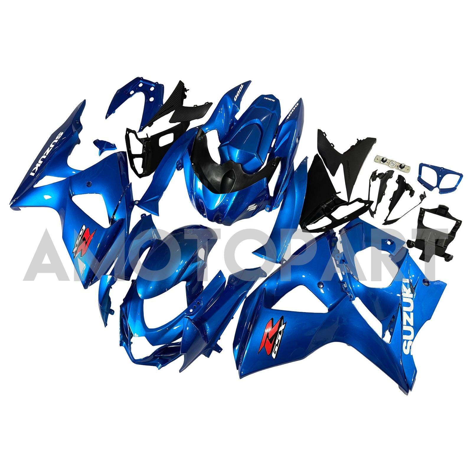 Amotopart 2009-2016 Suzuki GSXR1000 Fairing Glossy Blue Kit