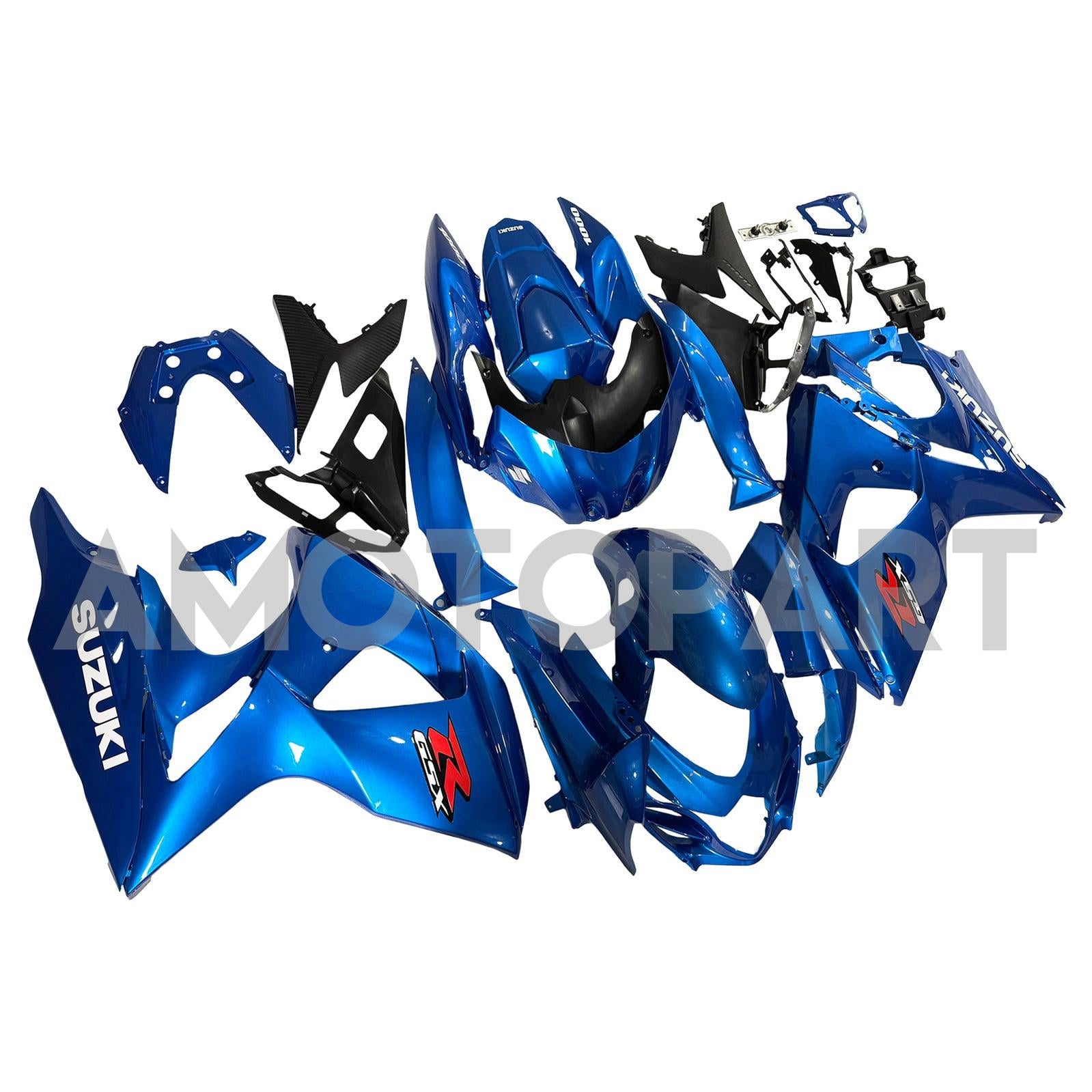 Amotopart 2009-2016 Suzuki GSXR1000 Fairing Glossy Blue Kit