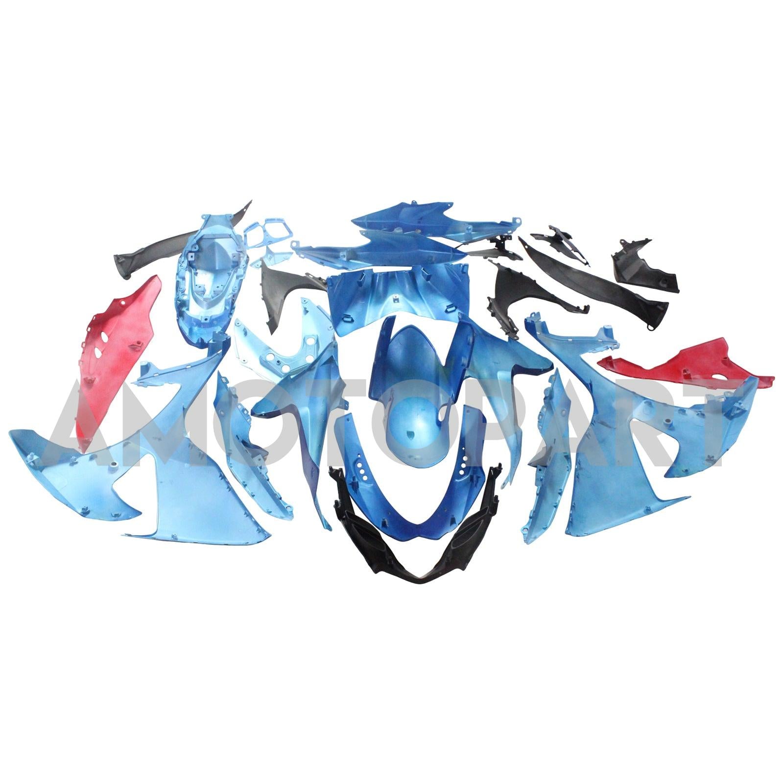 Amotopart 2009-2016 Suzuki GSXR1000 Fairing Blue Cartoon Kit