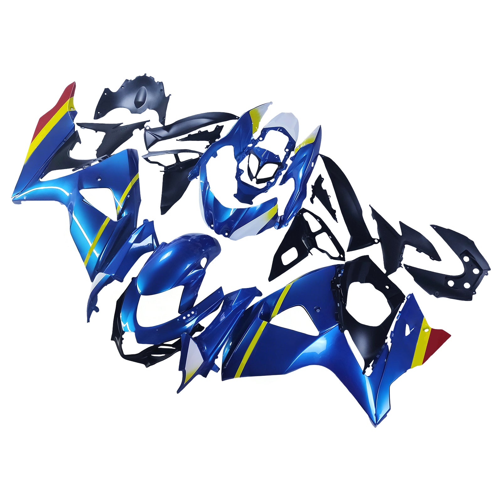 Amotopart 2009-2016 K9 GSXR1000 Suzuki Blue&Yellow Style1 Fairing Kit