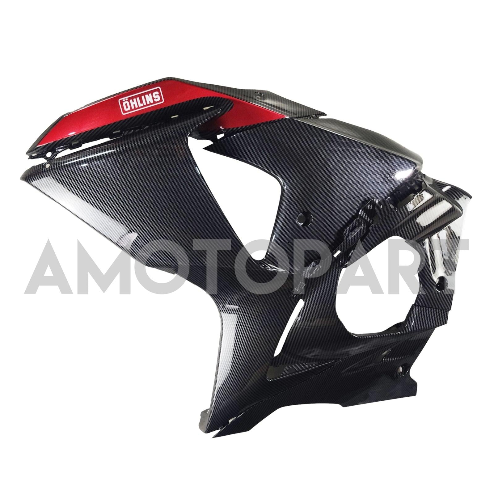 Amotopart 2009-2016 K9 GSXR1000 Suzuki Carbon Fiber with Red Accents Fairing Kit