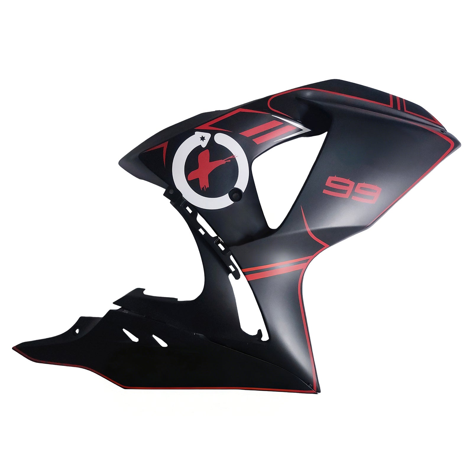 Amotopart 2009-2016 K9 GSXR1000 Suzuki Matte Black with Red Stripe Fairing Kit