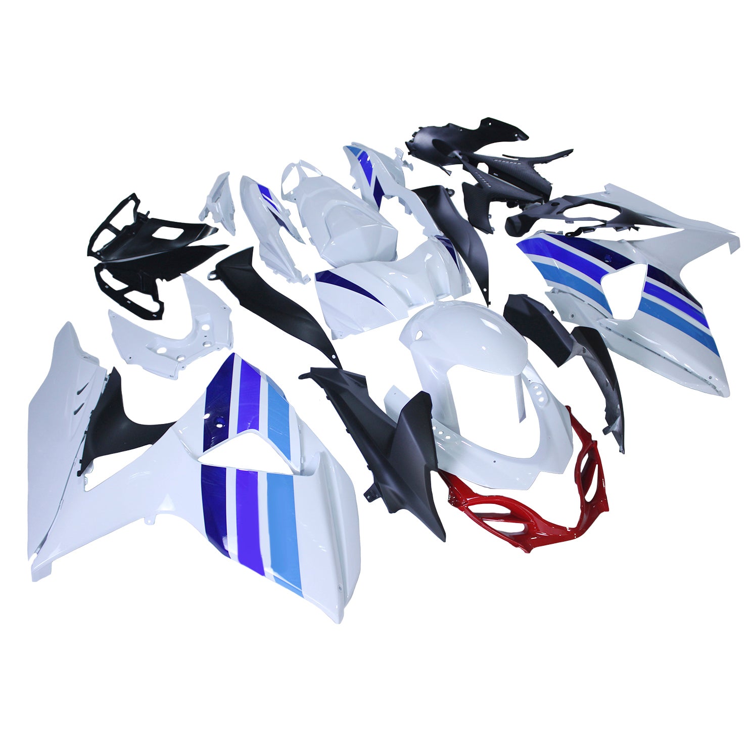 Amotopart 2009-2016 K9 GSXR1000 Suzuki Blue & Red Failing Kit