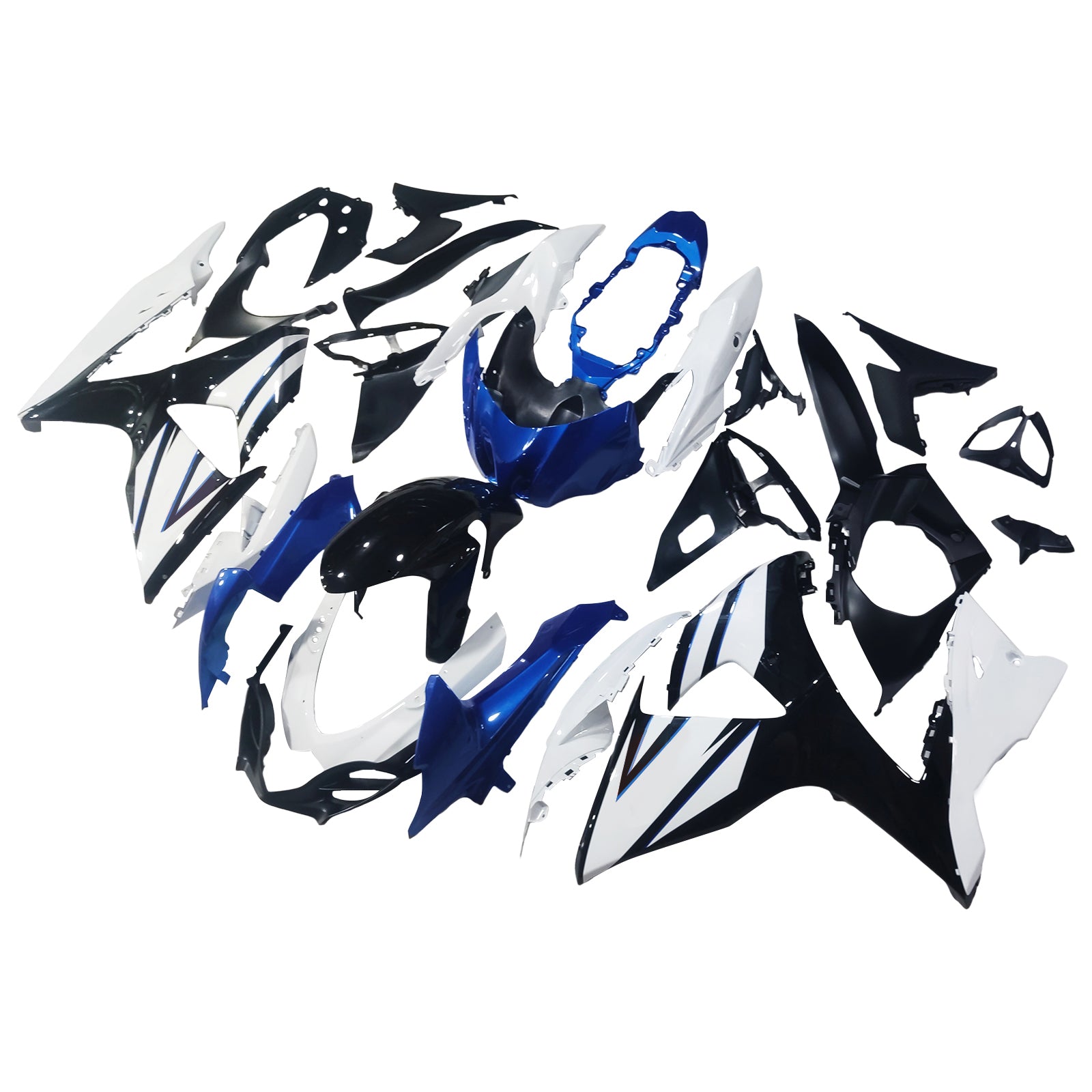 Amotopart 2009-2016 K9 GSXR1000 Suzuki Blue&White Style2 Fairing Kit