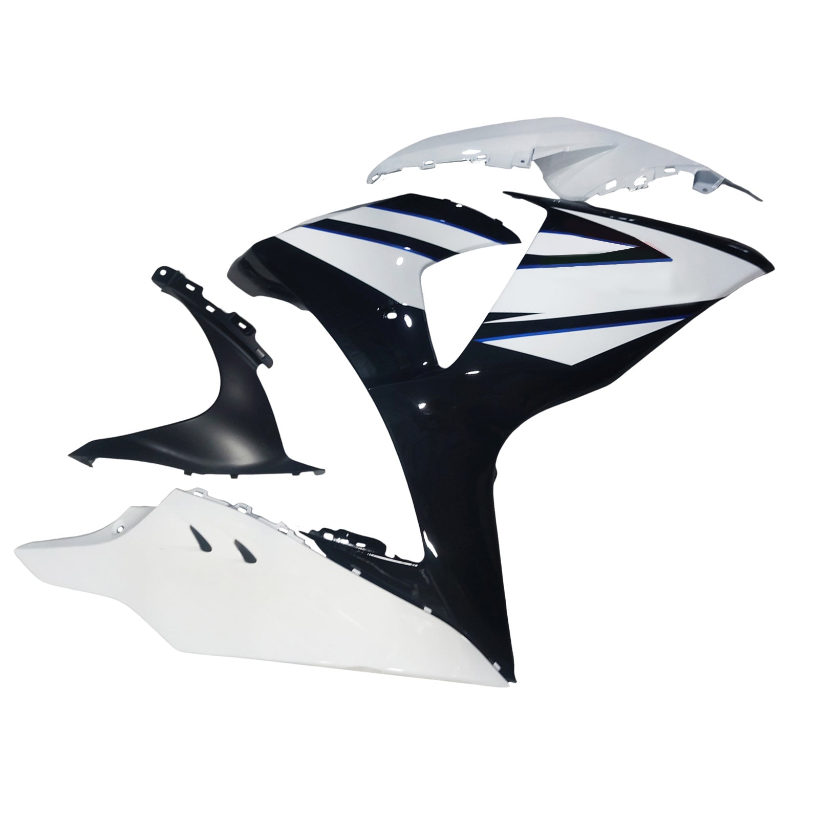 Amotopart 2009-2016 K9 GSXR1000 Suzuki Blue&White Style2 Fairing Kit