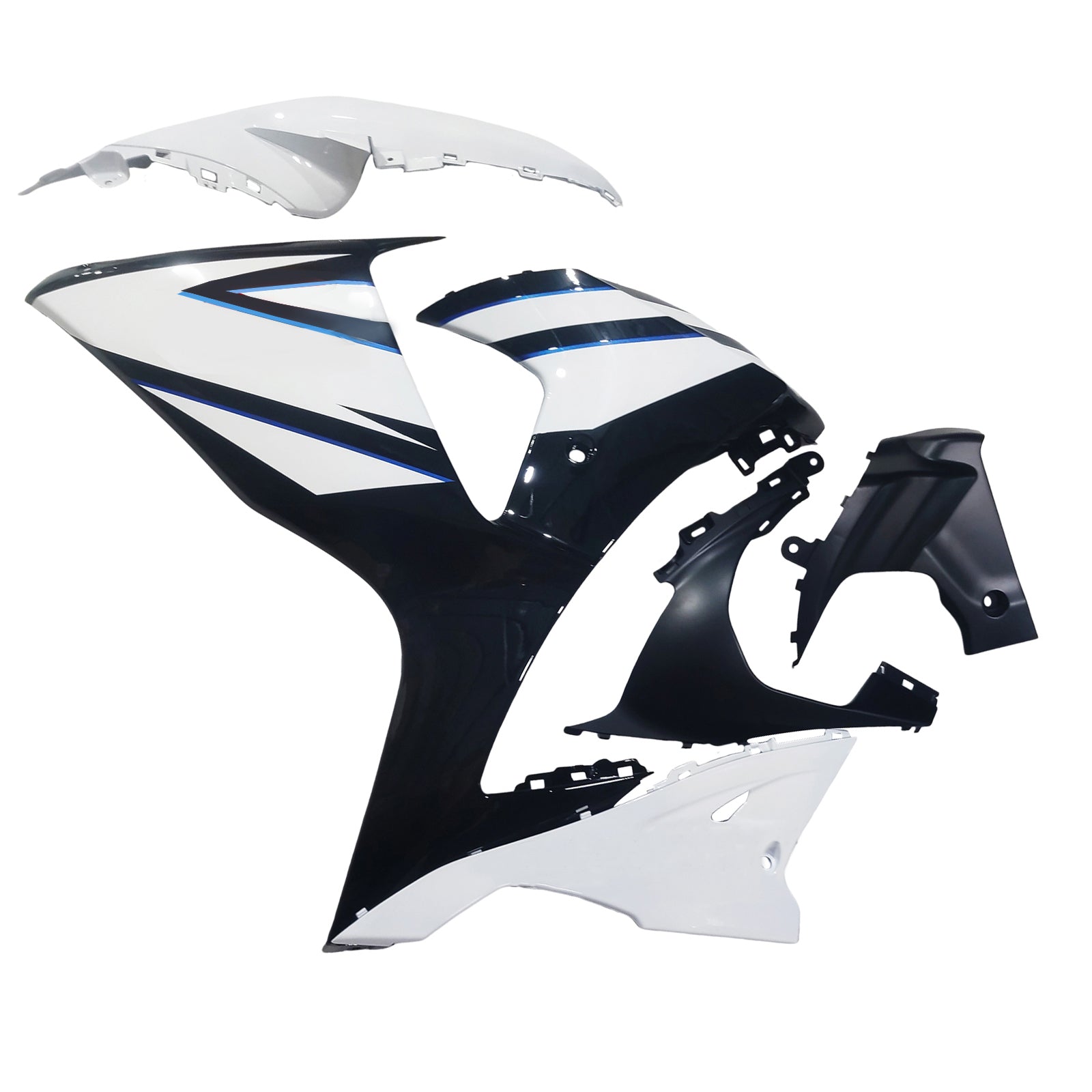Amotopart 2009-2016 K9 GSXR1000 Suzuki Blue&White Style2 Fairing Kit