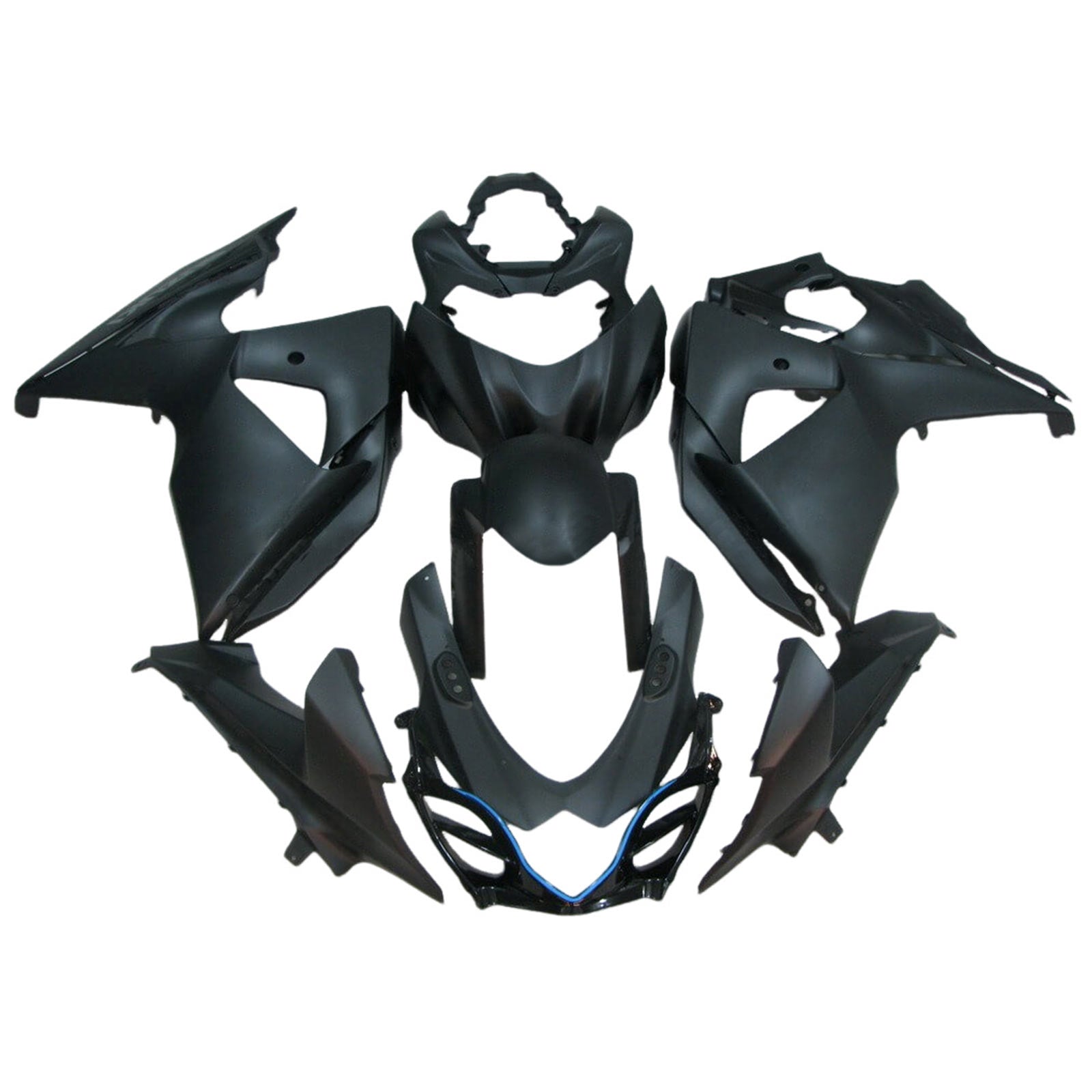 Amotopart 2009-2016 K9 GSXR1000 Suzuki Matte Black Fairing Kit