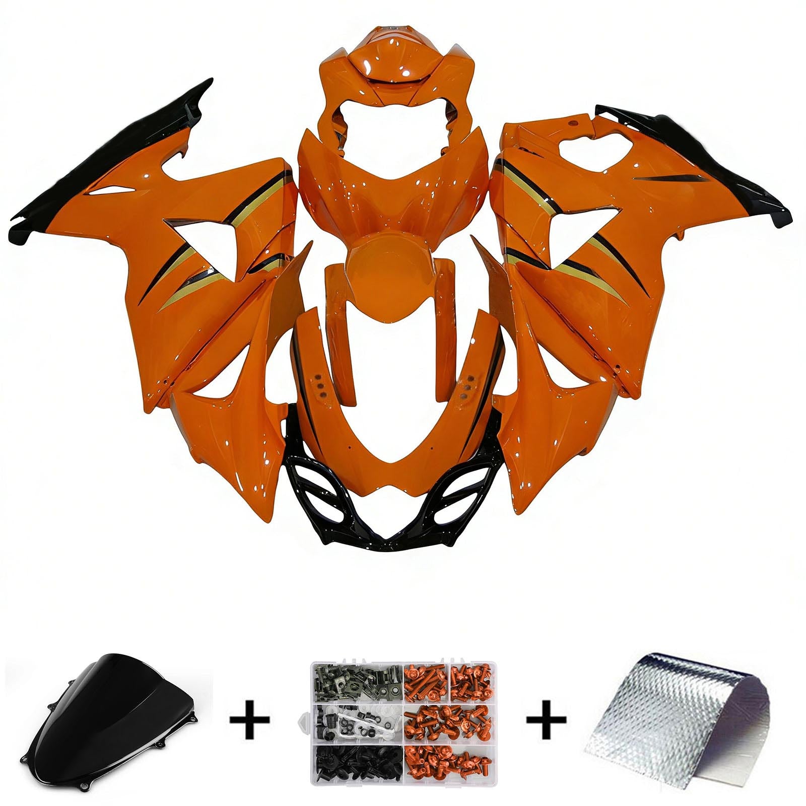 Amotopart 2009-2016 K9 GSXR1000 Suzuki Orange Fairing Kit