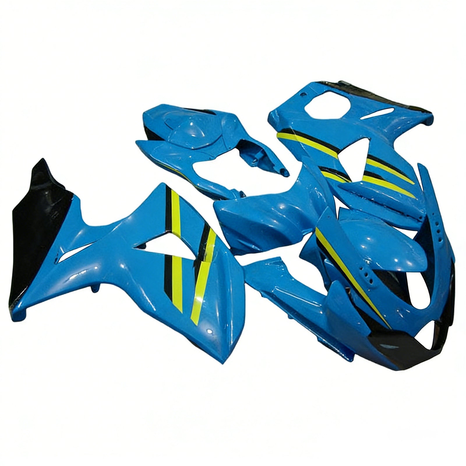 Amotopart 2009-2016 K9 GSXR1000 Suzuki Blue with Yellow Accents Fairing Kit