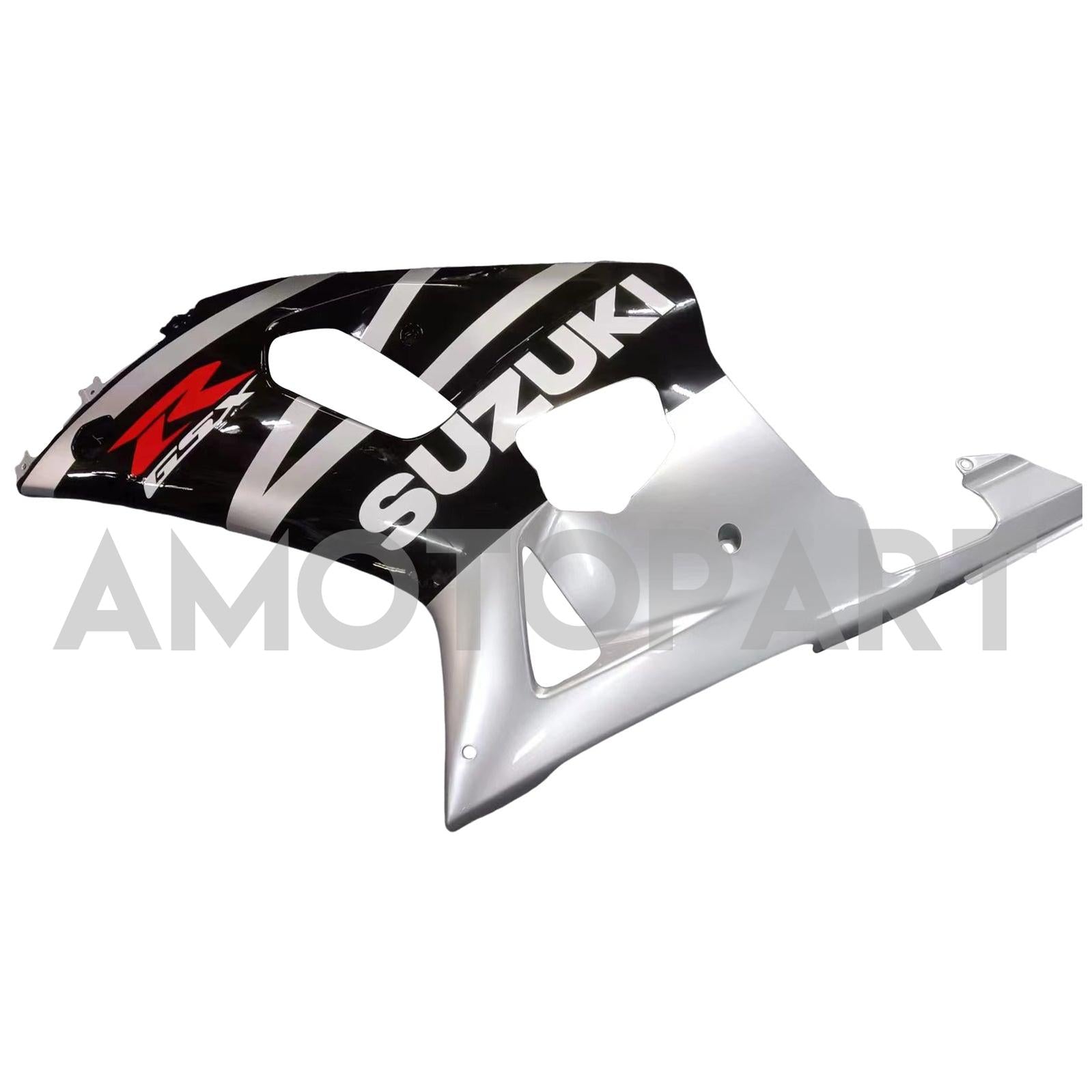 Amotopart Suzuki 01-03 GSXR600 & 00-03 GSXR750 Black Silver GSXR Racing Fairing Kit