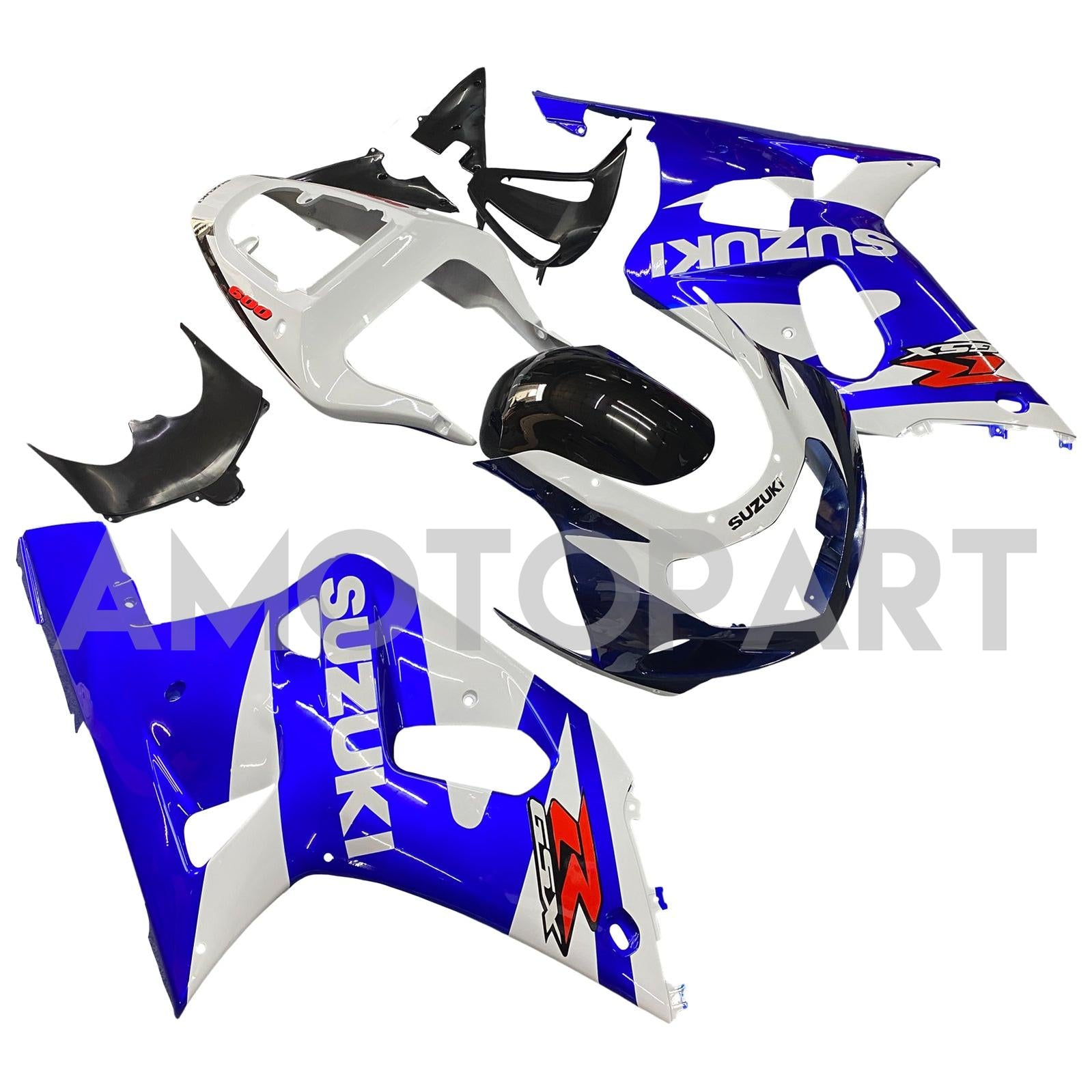 Amotopart Suzuki 01-03 GSXR600 & 00-03 GSXR750 Blue White Fairing Kit