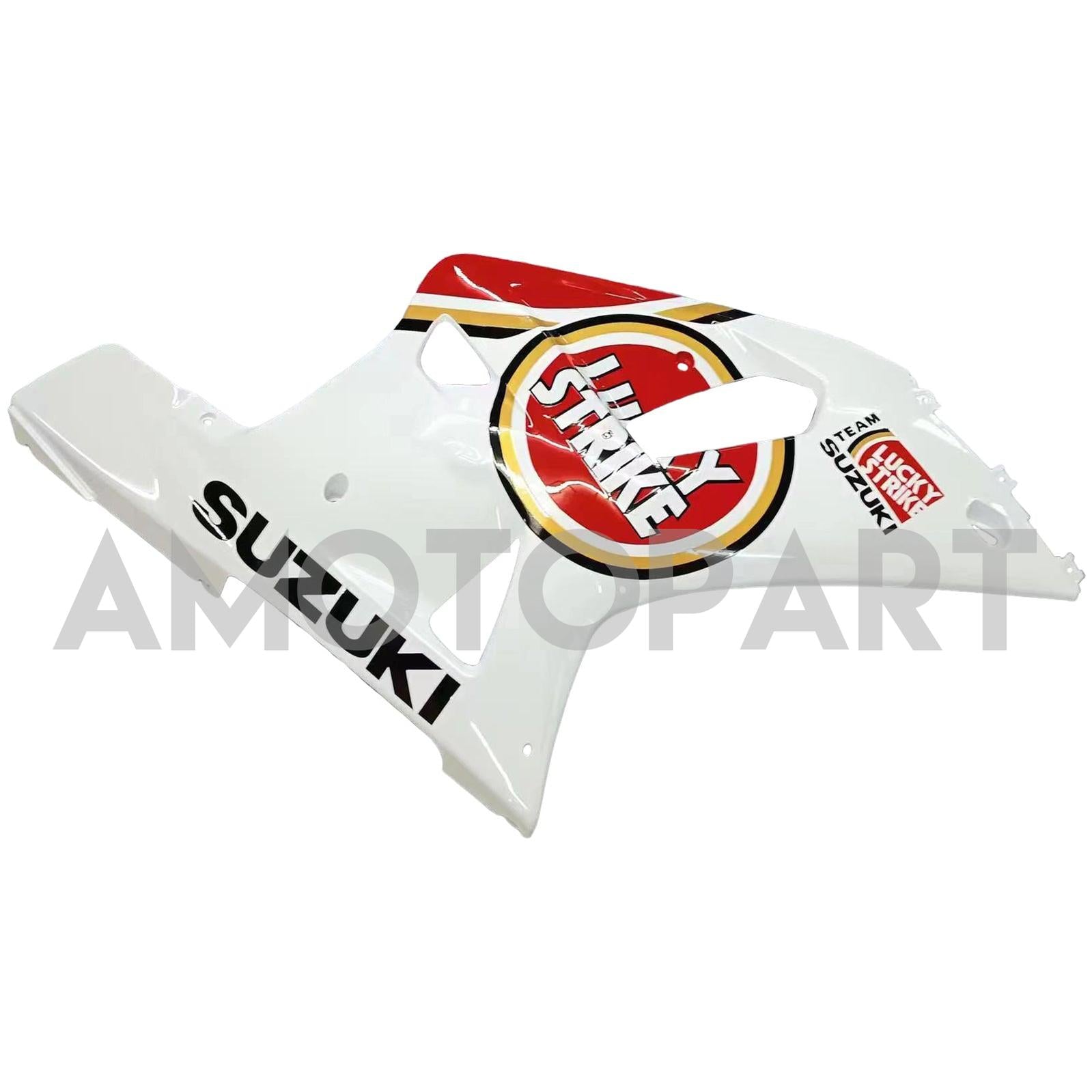 Amotopart Suzuki 01-03 GSXR600 & 00–03 GSXR750 Lucky Strike Racin weiß rot Verkleidungssatz