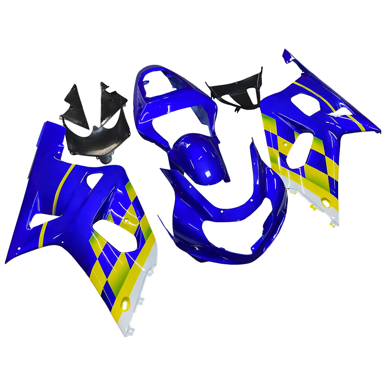Amotopart Suzuki 01-03 GSXR600 & 00-03 GSXR750 Movistar Racing Blaue Verkleidungssätze