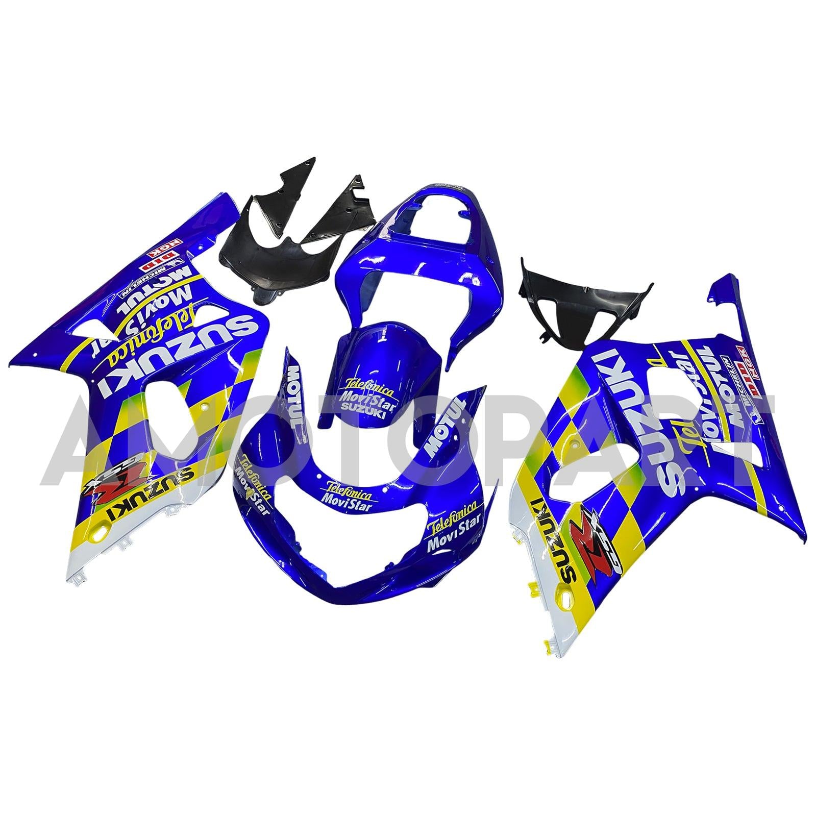 Amotopart Suzuki 01-03 GSXR600 & 00-03 GSXR750 Movistar Racing Blue Fairing Kit