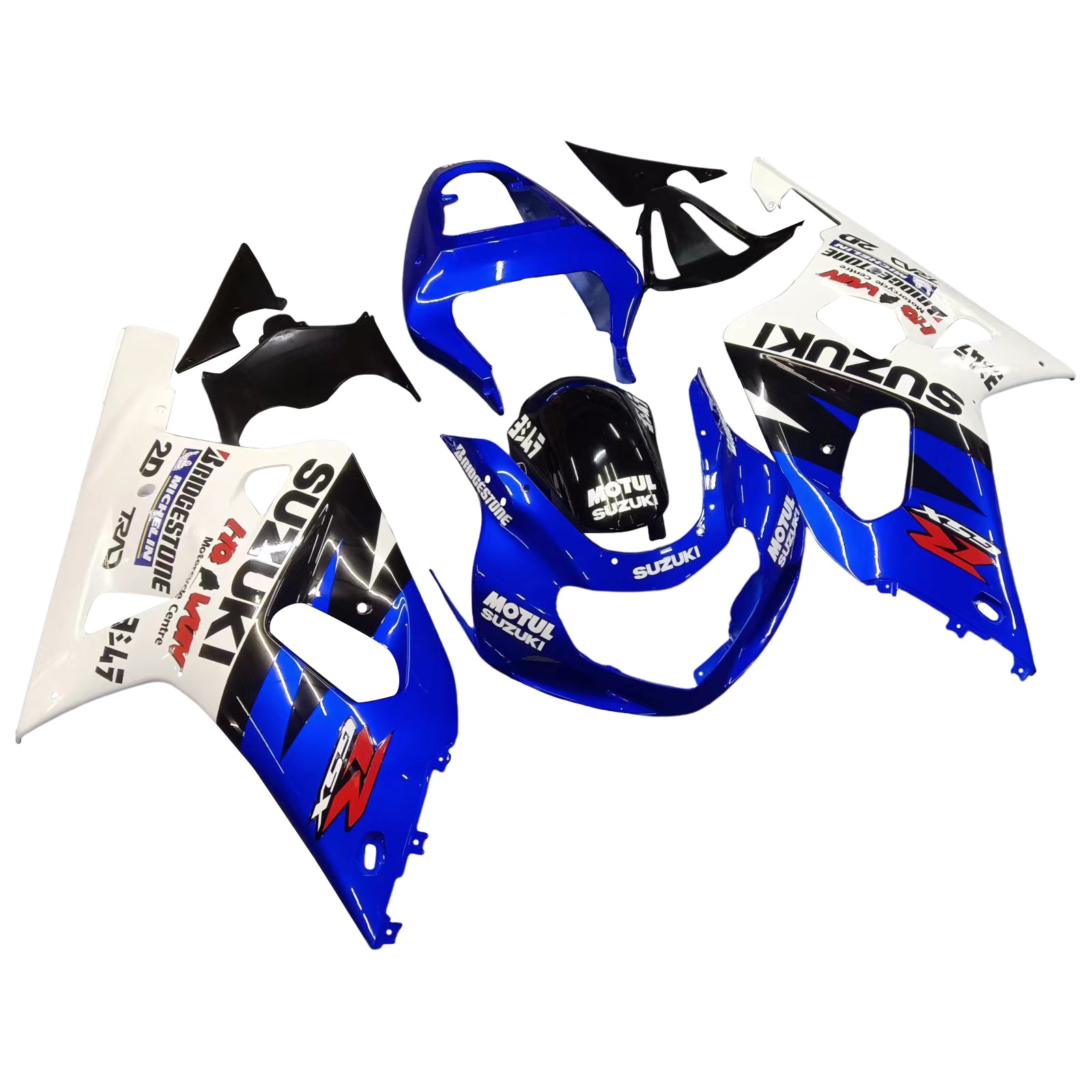 Amotopart Suzuki 01-03 GSXR600 & 00-03 GSXR750 Motul Racing Blue Fairing Kit