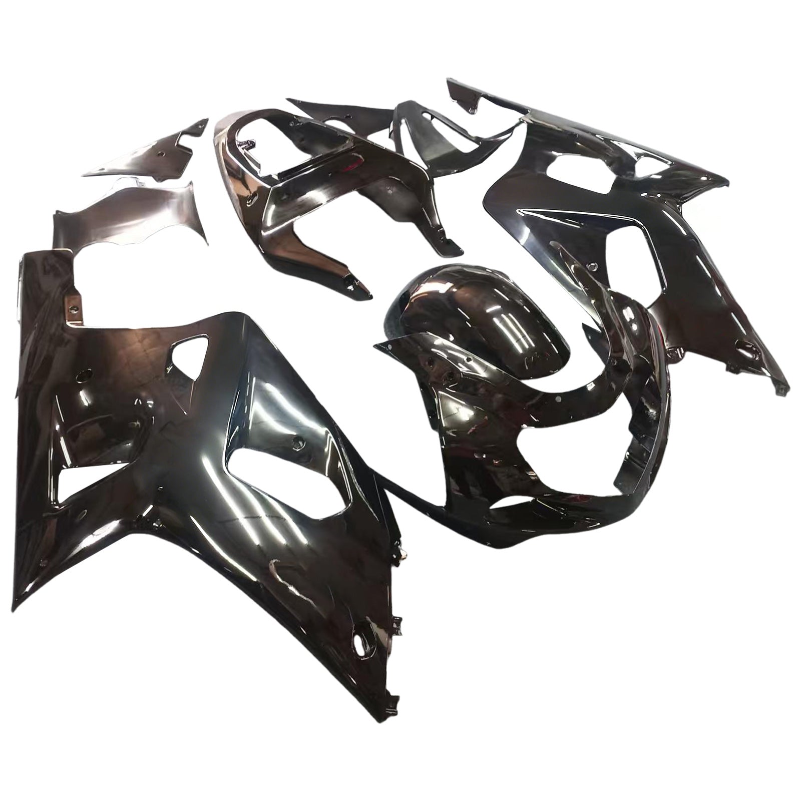 Amotopart Suzuki 01-03 GSXR600 & 00-03 GSXR750 Black Fairing Kit