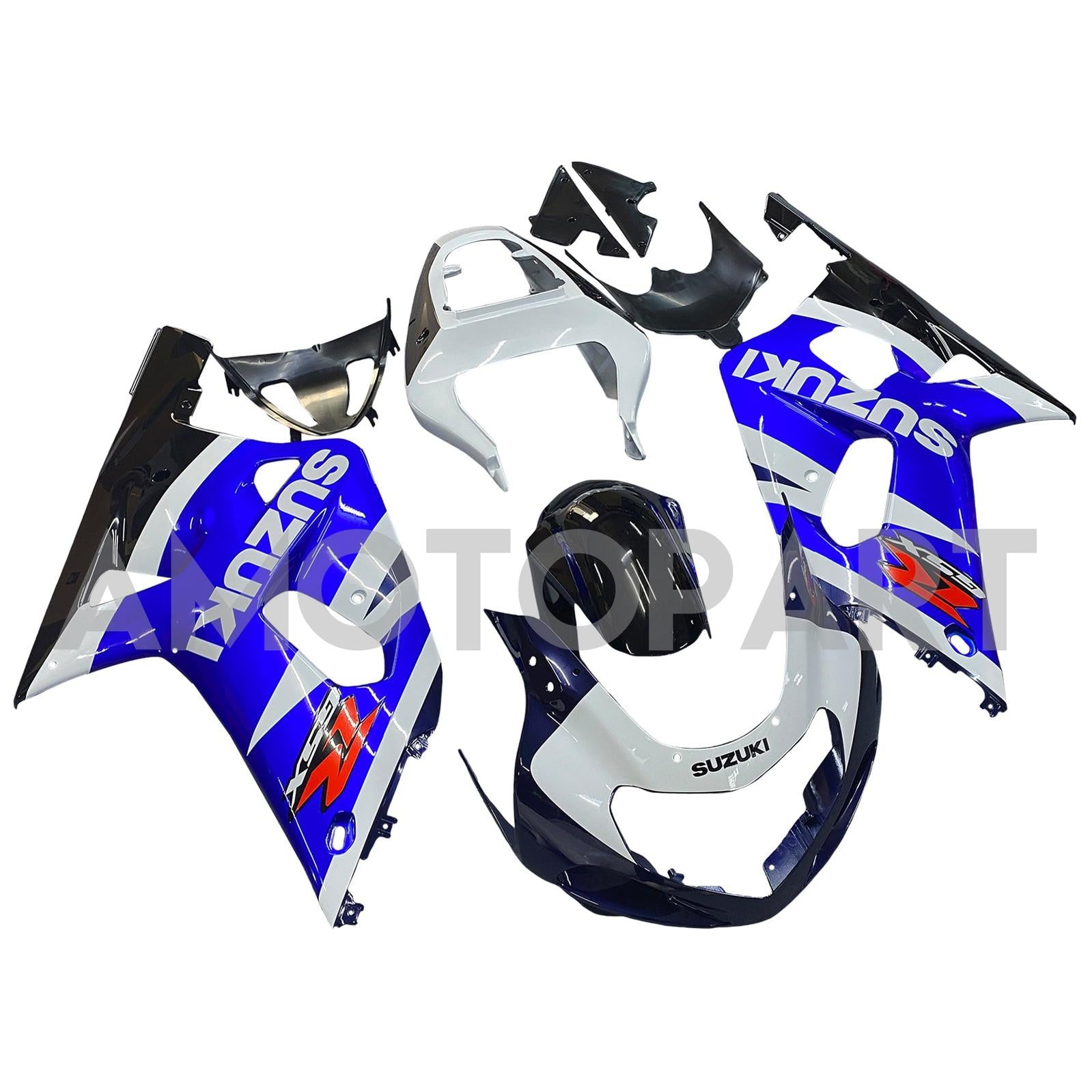 Amotopart Suzuki 01-03 GSXR600 & 00-03 GSXR750 Blue White Black Fairing Kit