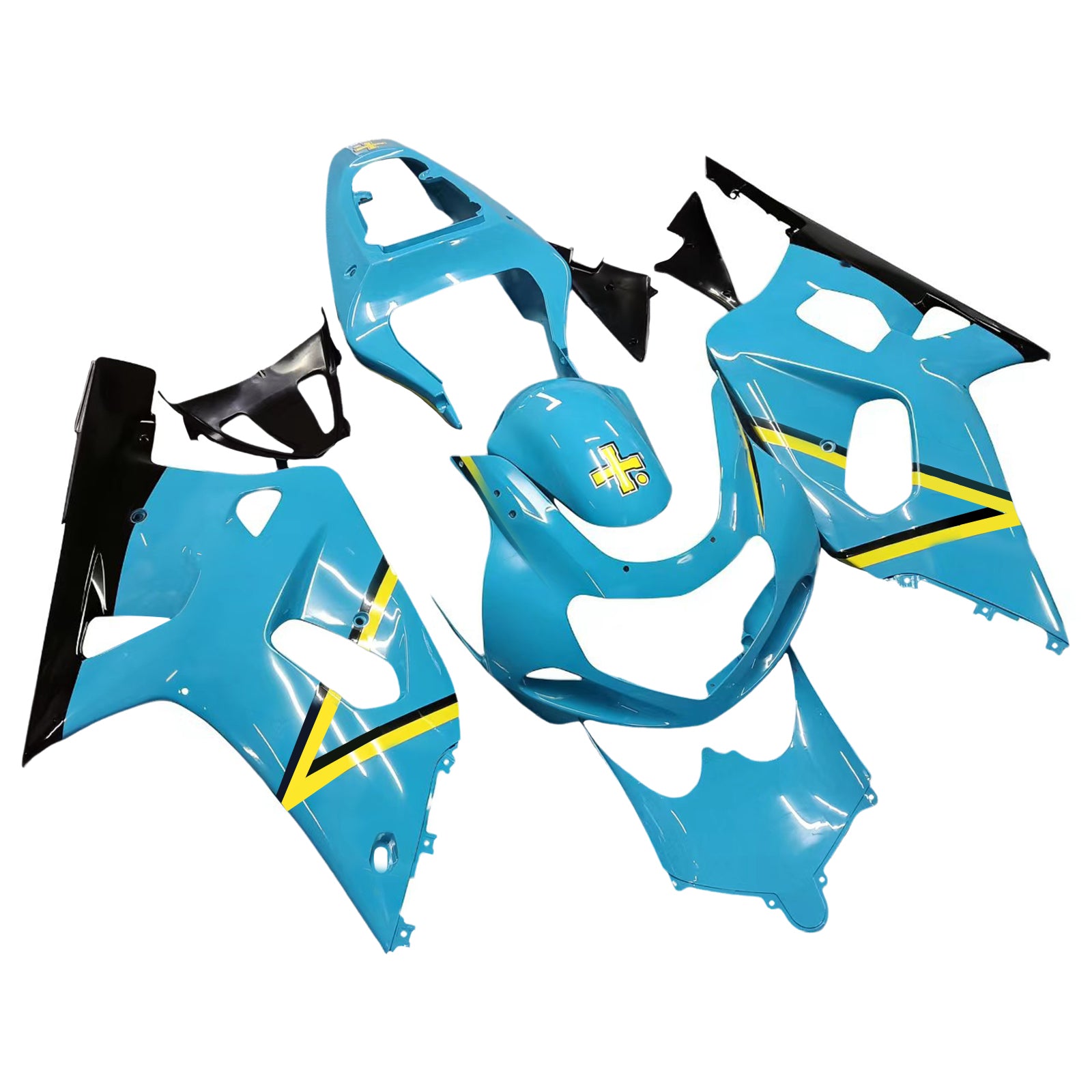Amotopart Suzuki 01-03 GSXR600 & 00-03 GSXR750 Fairing Blue Multi Kit
