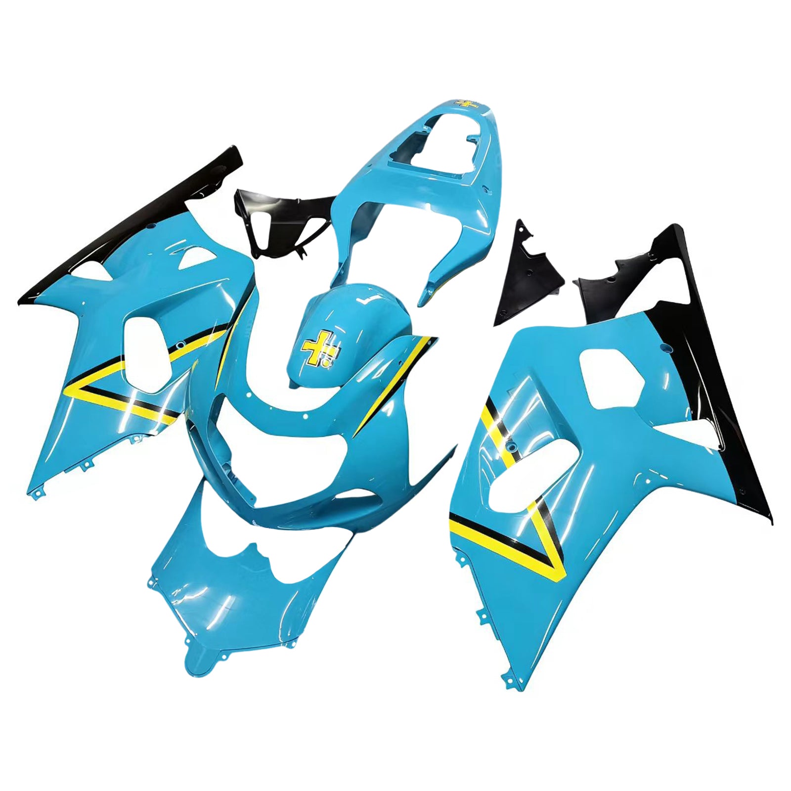 Amotopart Suzuki 01-03 GSXR600 & 00-03 GSXR750 Fairing Blue Multi Kit