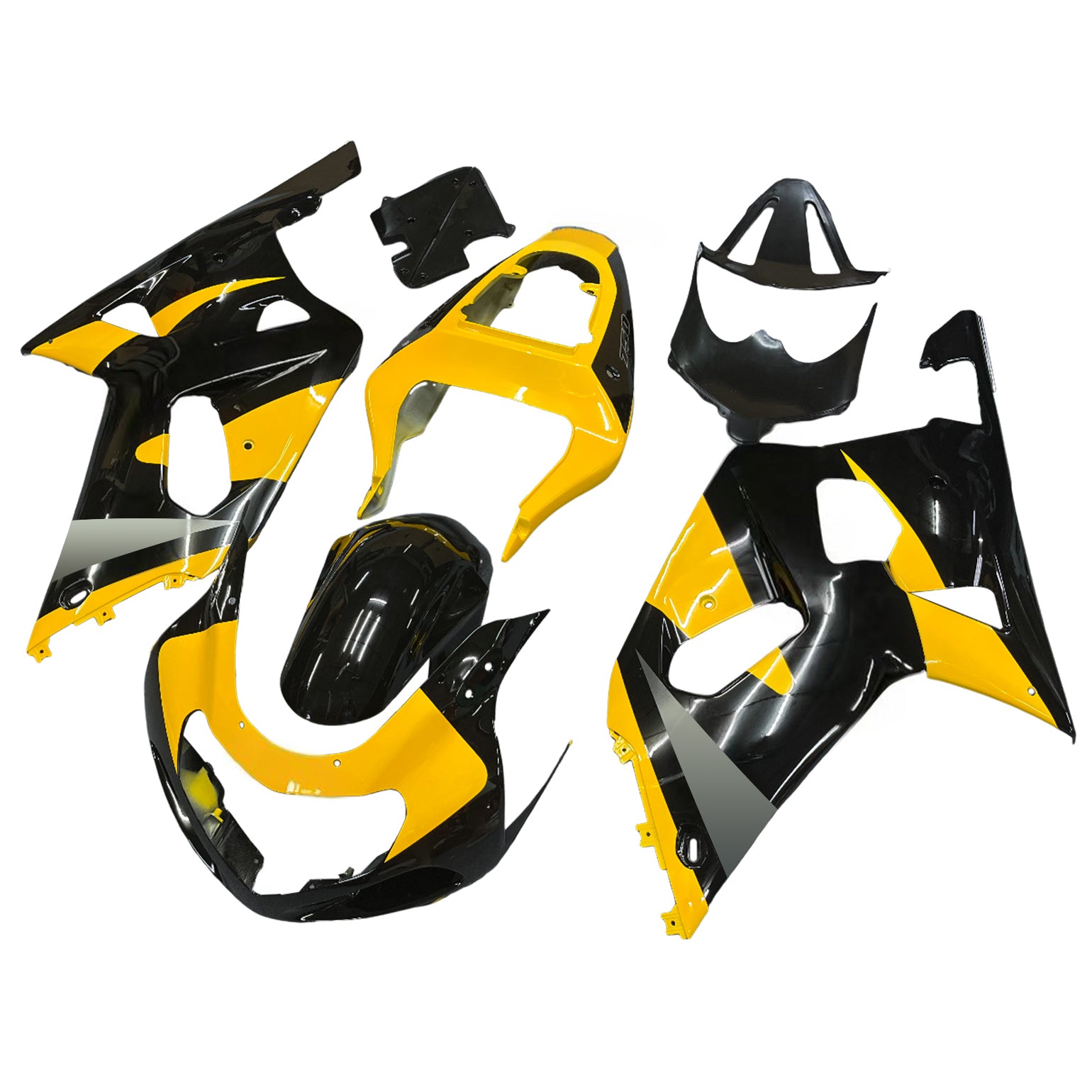 Amotopart Suzuki 01-03 GSXR600 & 00-03 GSXR750 GSXR Racing Black & Yellow Fairing Kit