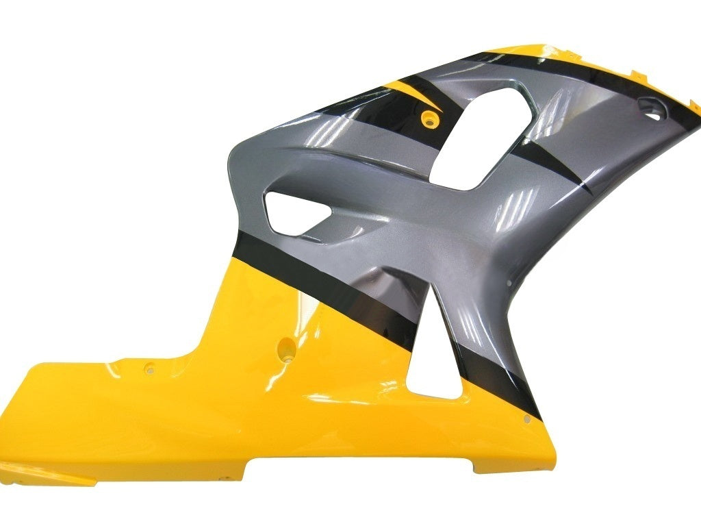 Amotopart Suzuki 01-03 GSXR600 & 00-03 GSXR750 Racing Silver Yellow Fairing Kit