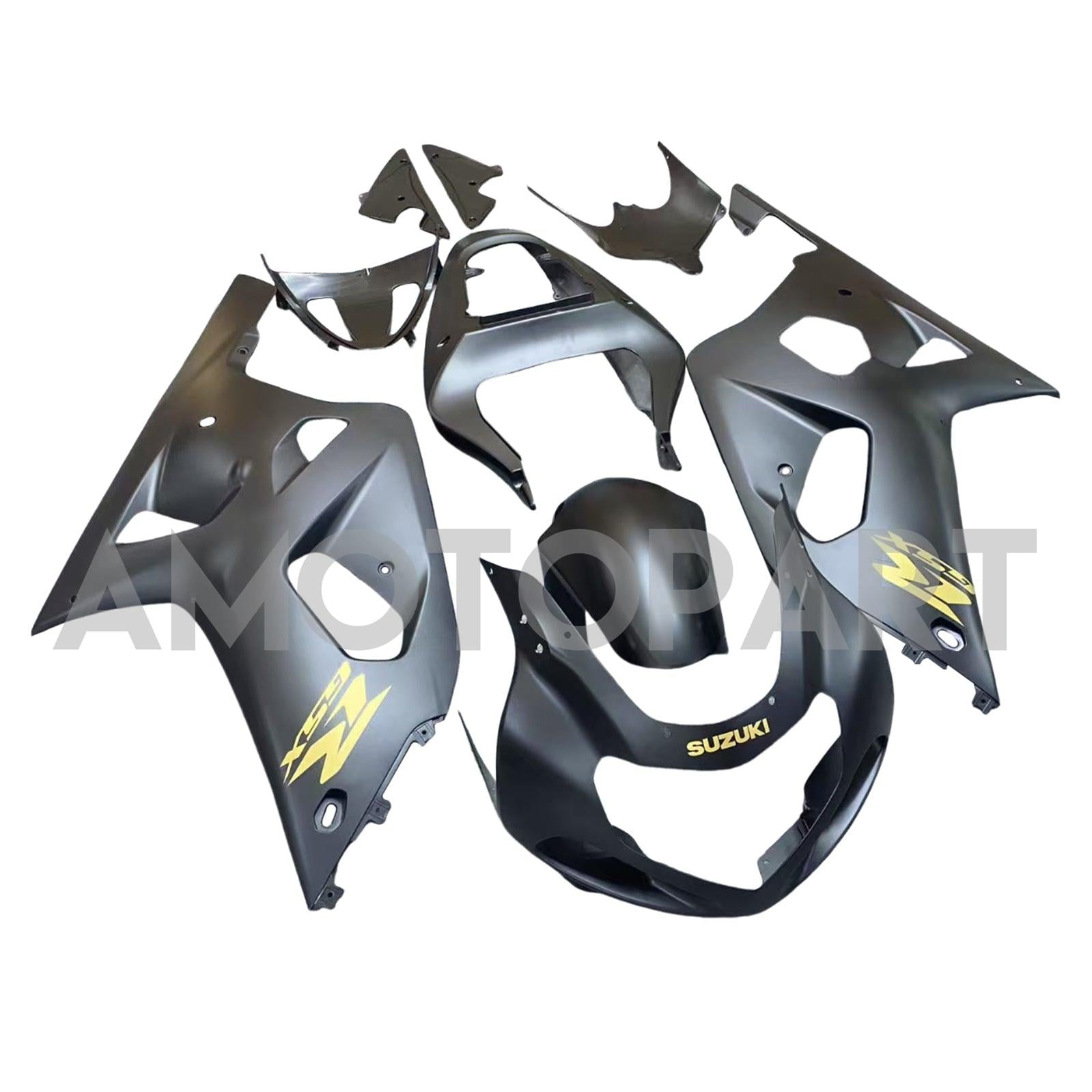 Amotopart Suzuki 01-03 GSXR600 & 00-03 GSXR750 Mat Black Fairing Zestaw