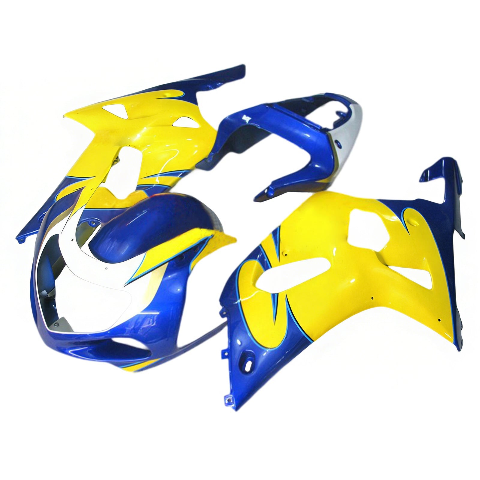 Amotopart Suzuki 01-03 GSXR600 & 00-03 GSXR750 Yellow Blue Fairing Kit