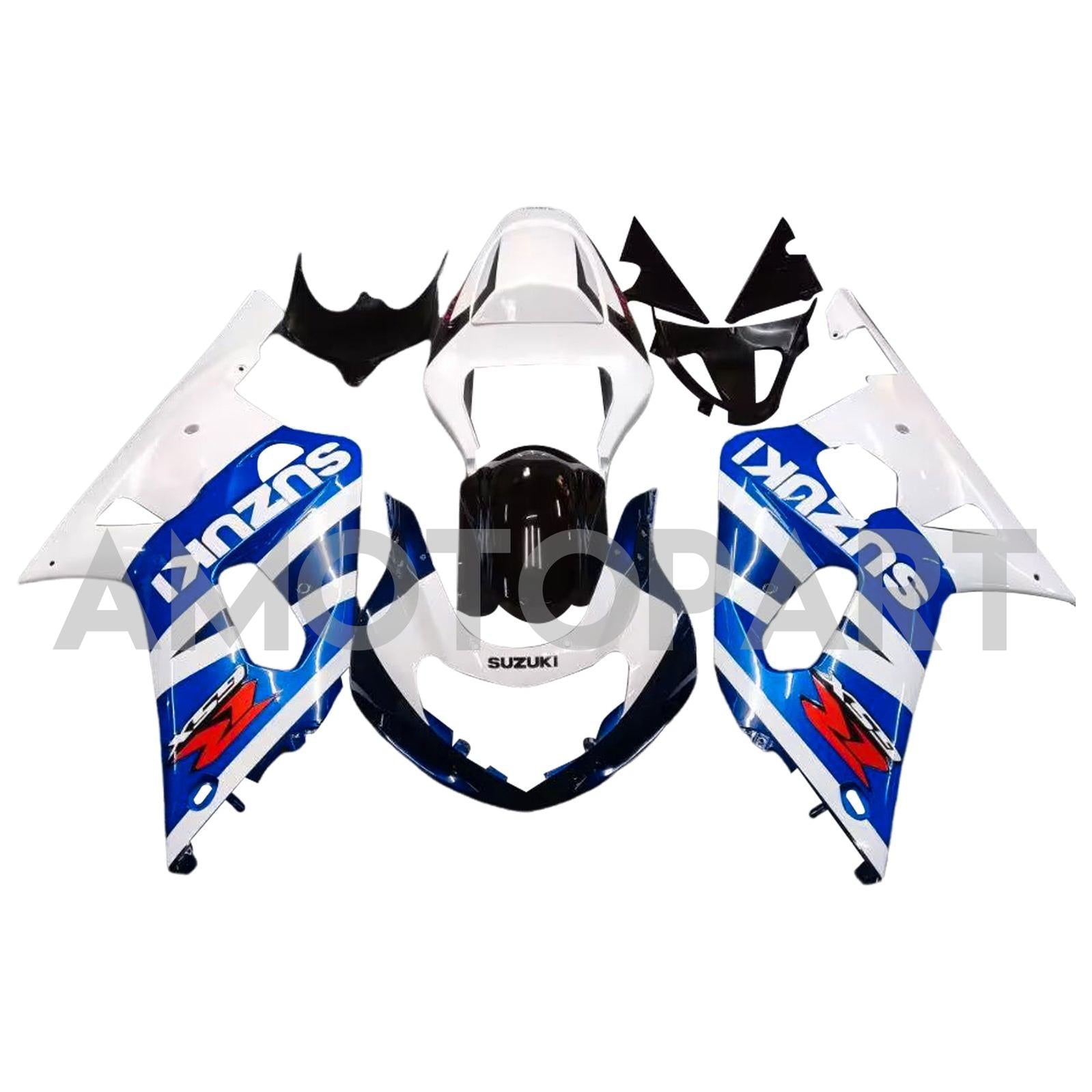 AMOTOPART SUZUKI 01-03 GSXR600 & 00-03 GSXR750 White Blue Fairing Kit