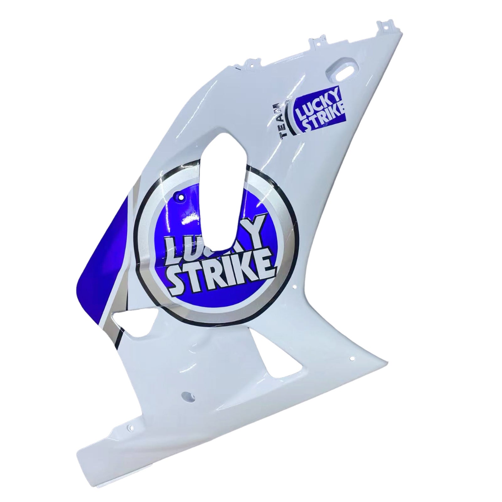 Amotopart 2001-2003 GSXR600 2000-2003 GSXR750 K1 Suzuki White with Blue Emblems Fairing Kit