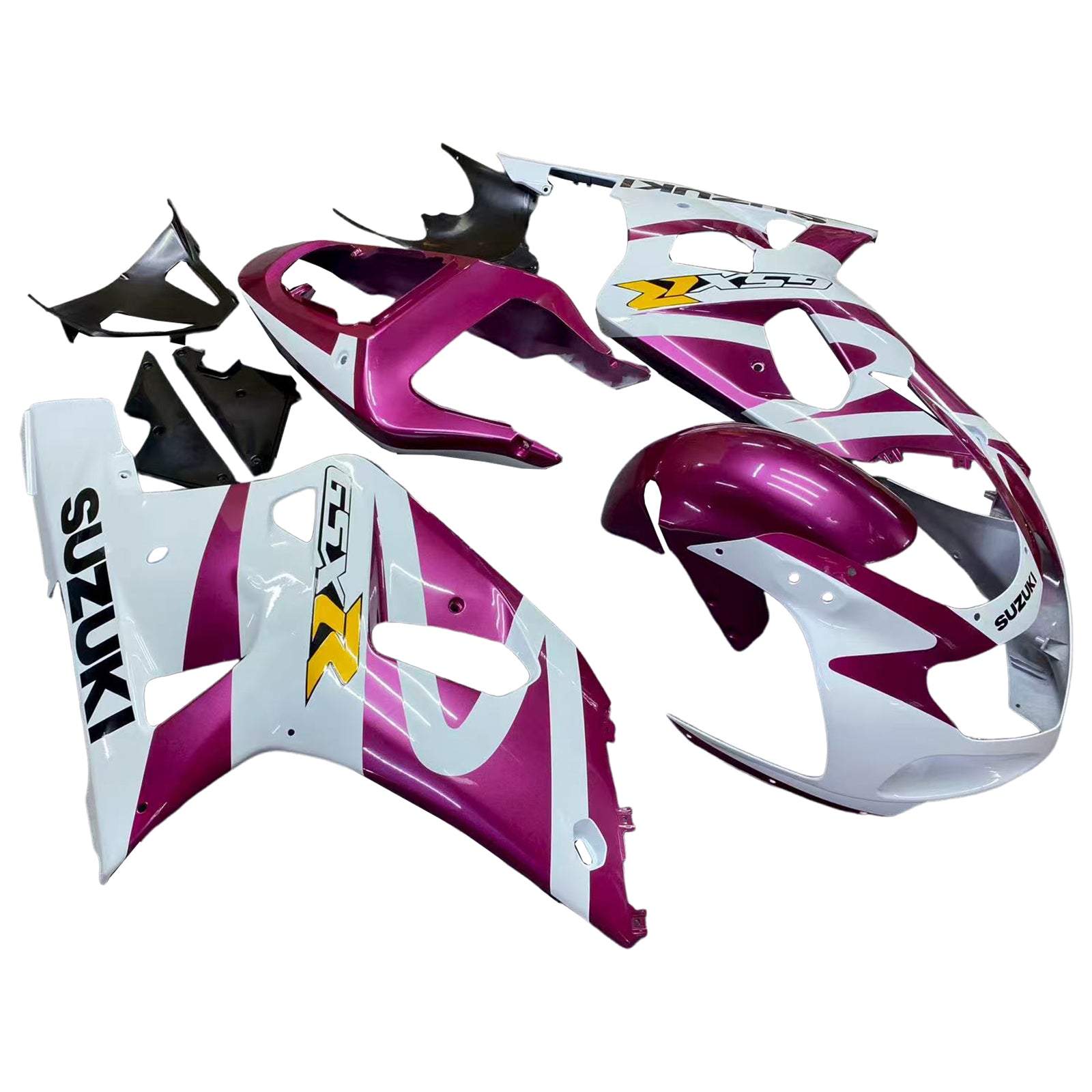 Amotopart 2001-2003 GSXR600 2000-2003 GSXR750 K1 Suzuki Purple White Fairing Kit