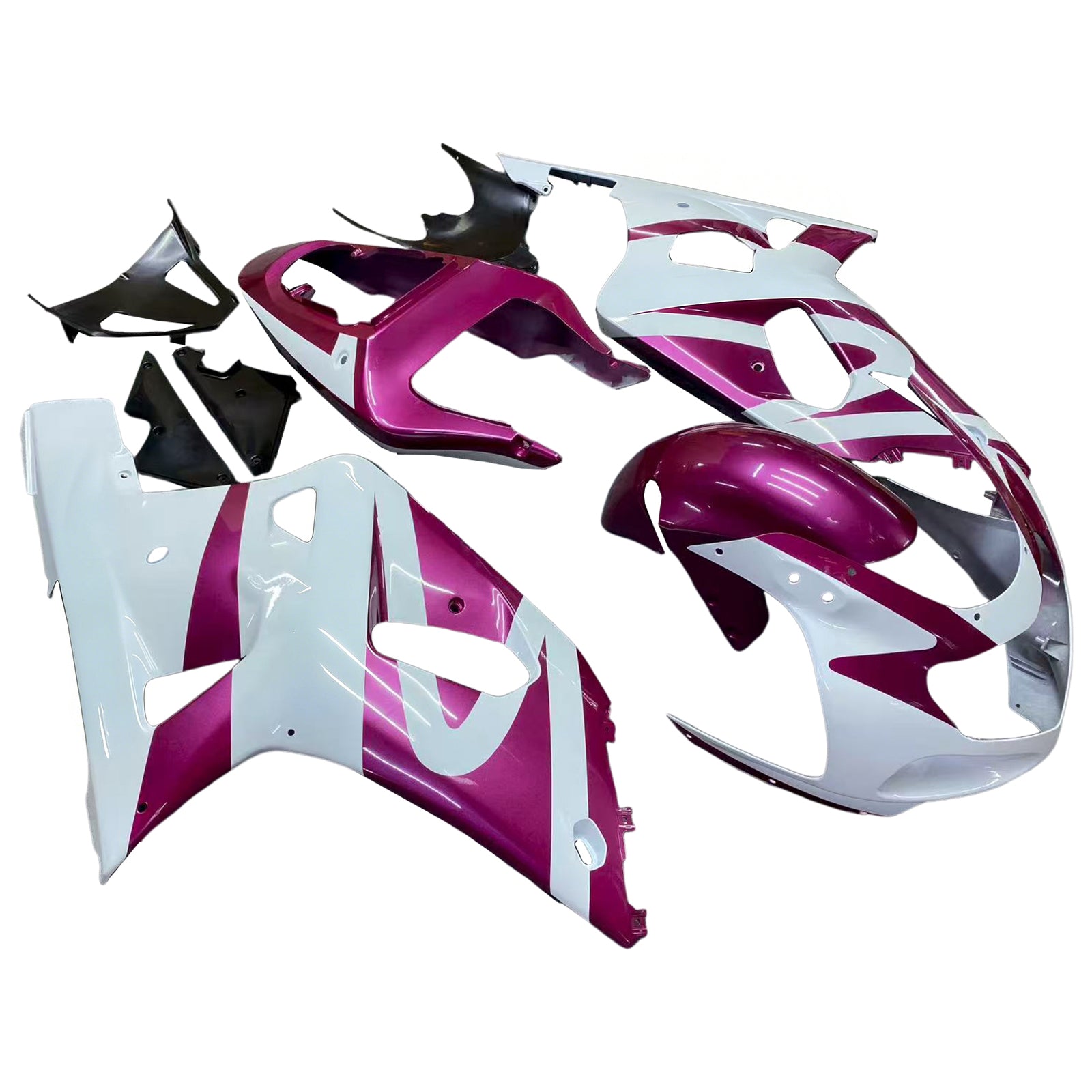 Amotopart 2001-2003 GSXR600 2000-2003 GSXR750 K1 Suzuki Purple White Fairing Kit