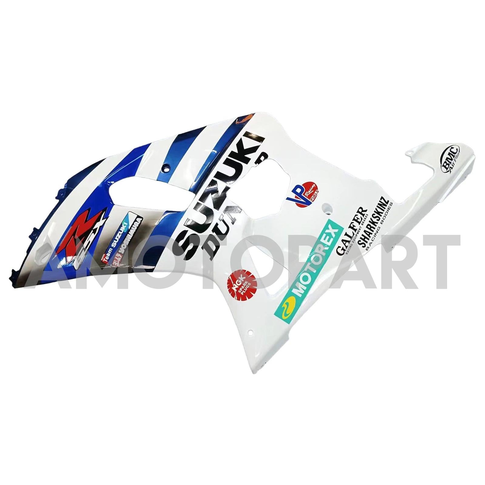 Amotopart 2001-2003 GSXR600 2000-2003 GSXR750 K1 Suzuki Blue White Fairing Kit