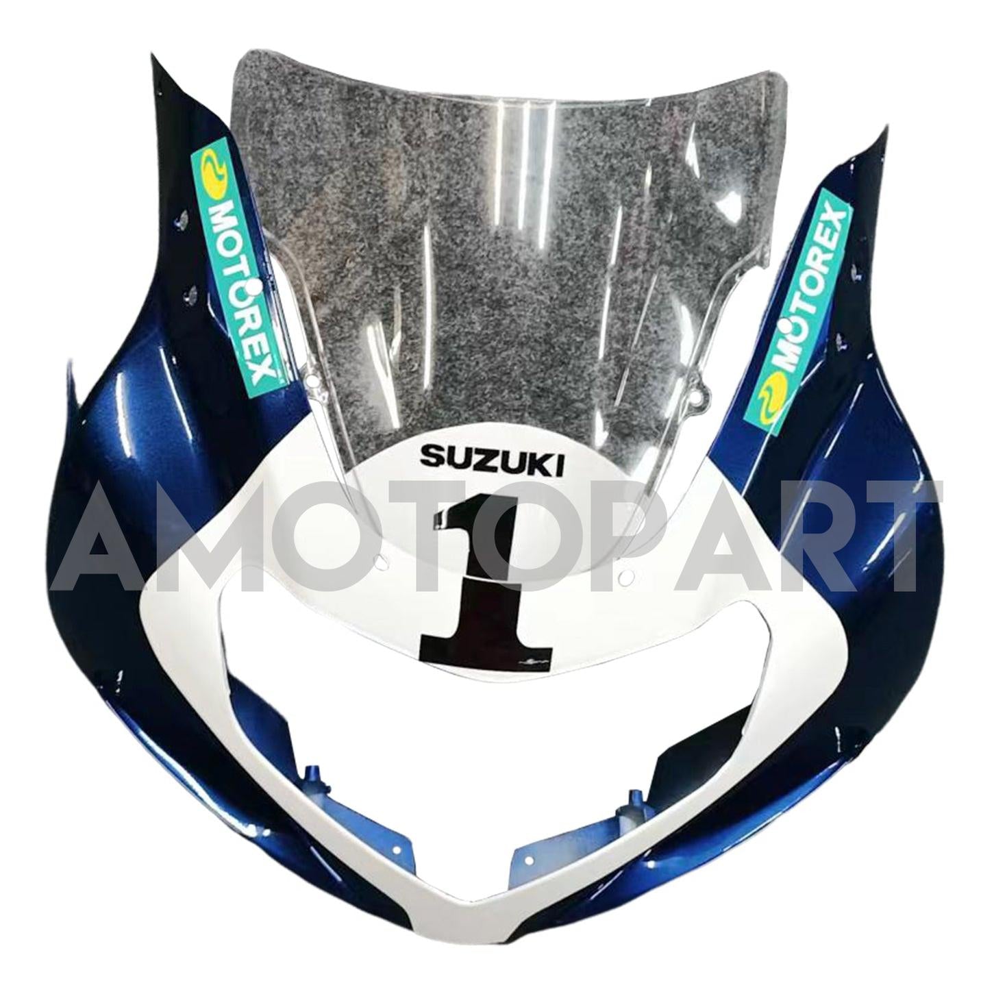 Amotopart 2001-2003 GSXR600 2000-2003 GSXR750 K1 Suzuki Blue White Fairing Kit