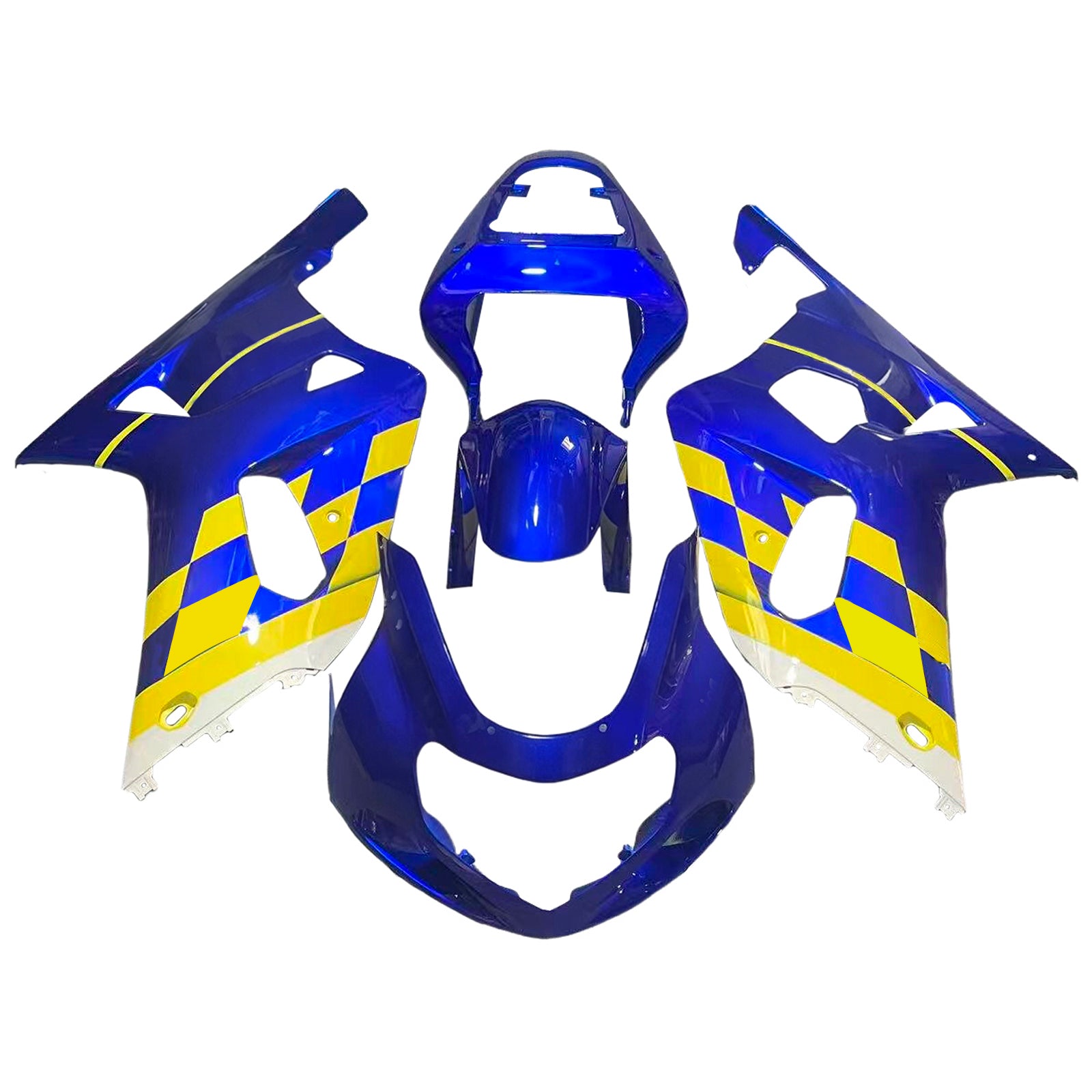 Amotopart 2001-2003 GSXR600 2000-2003 GSXR750 K1 Suzuki Blue Yellow Fairing Kit