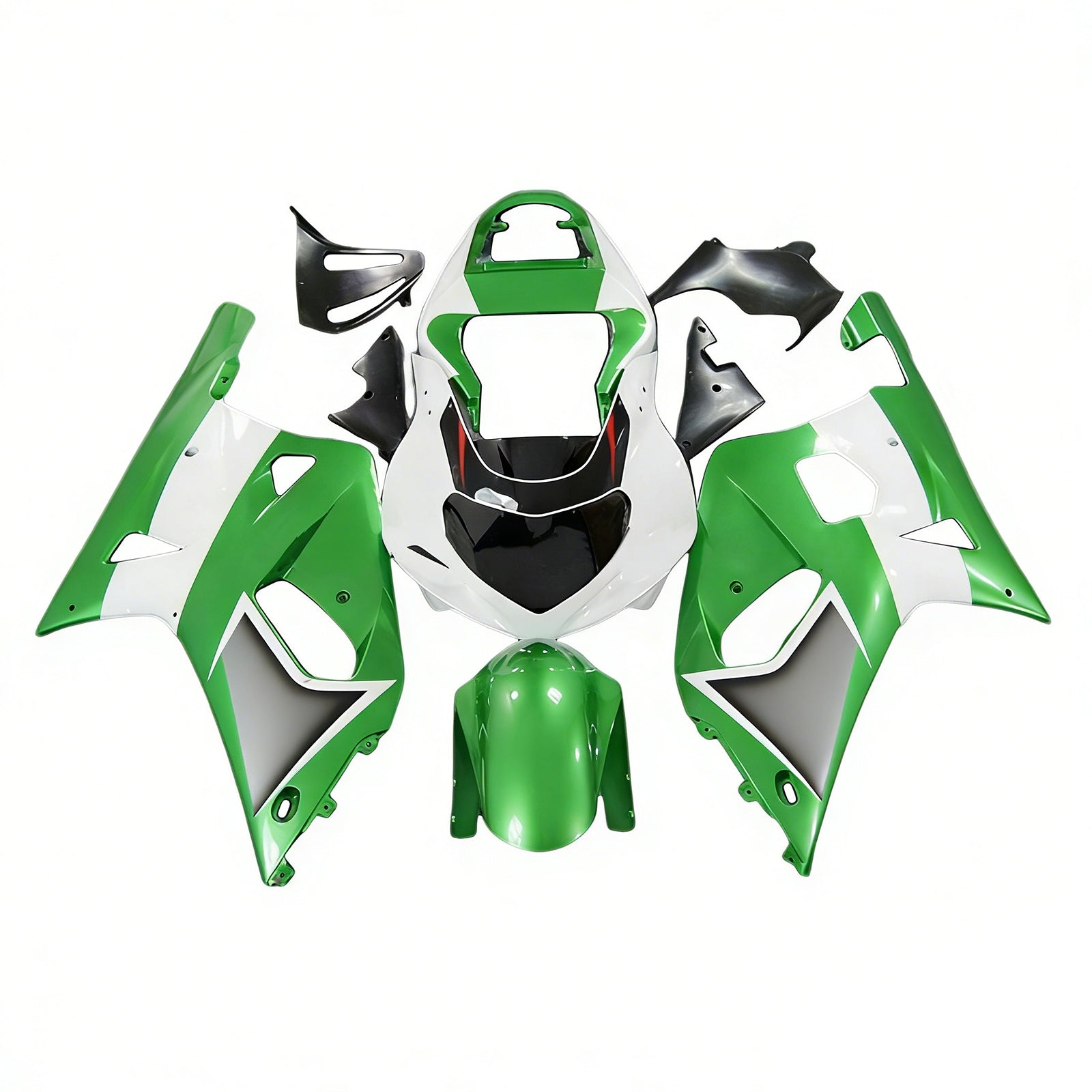 Amotopart 2001-2003 GSXR600 2000-2003 GSXR750 K1 Suzuki Green White Fairing Kit