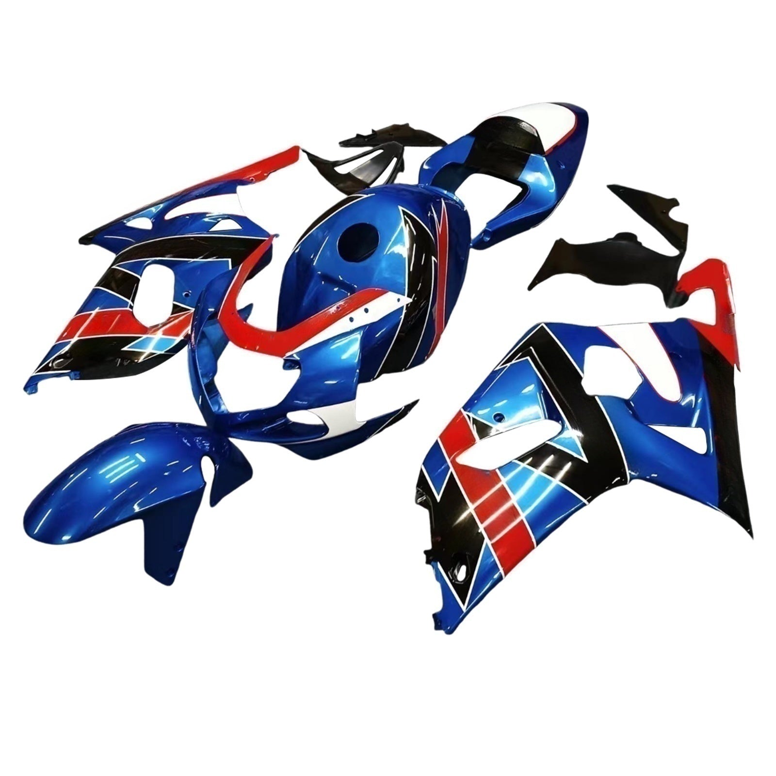 Amotopart 2001-2003 GSXR600 2000-2003 GSXR750 K1 Suzuki Blue Red Fairing Kit