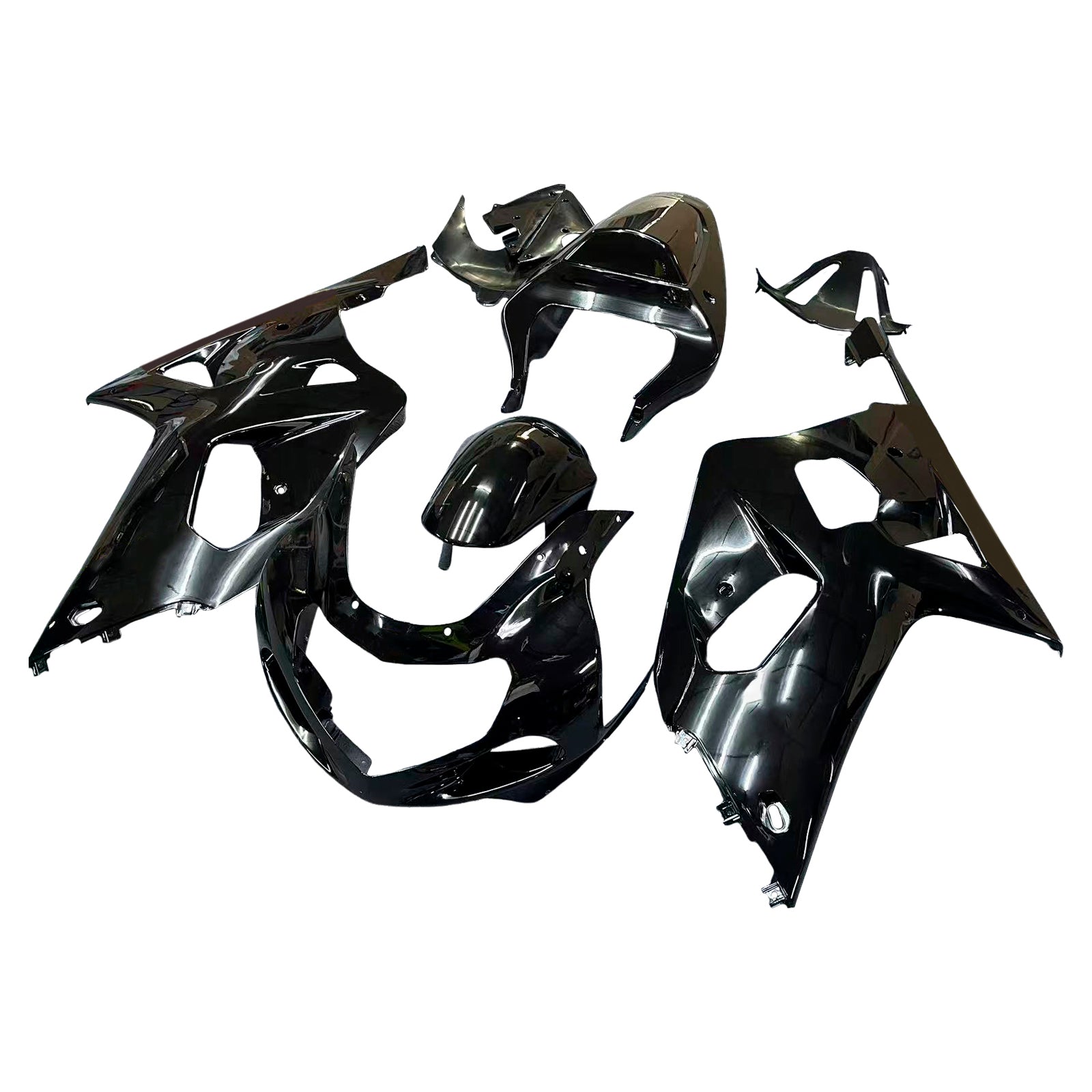 Amotopart 2001-2003 GSXR600 2000-2003 GSXR750 K1 Suzuki Gloss Black Fairing Kit