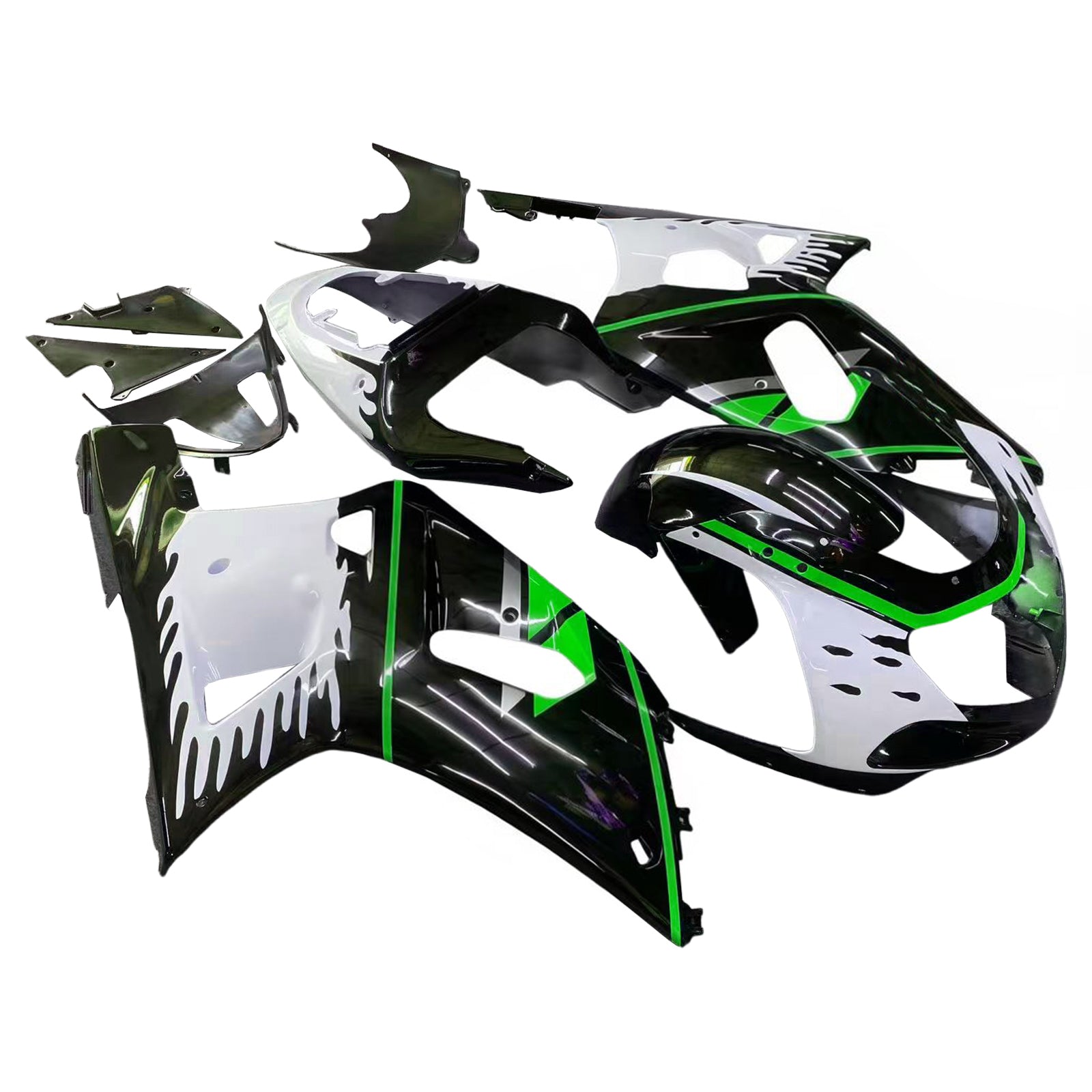Amotopart 2001-2003 GSXR600 2000-2003 GSXR750 K1 Suzuki Green Black Fairing Kit
