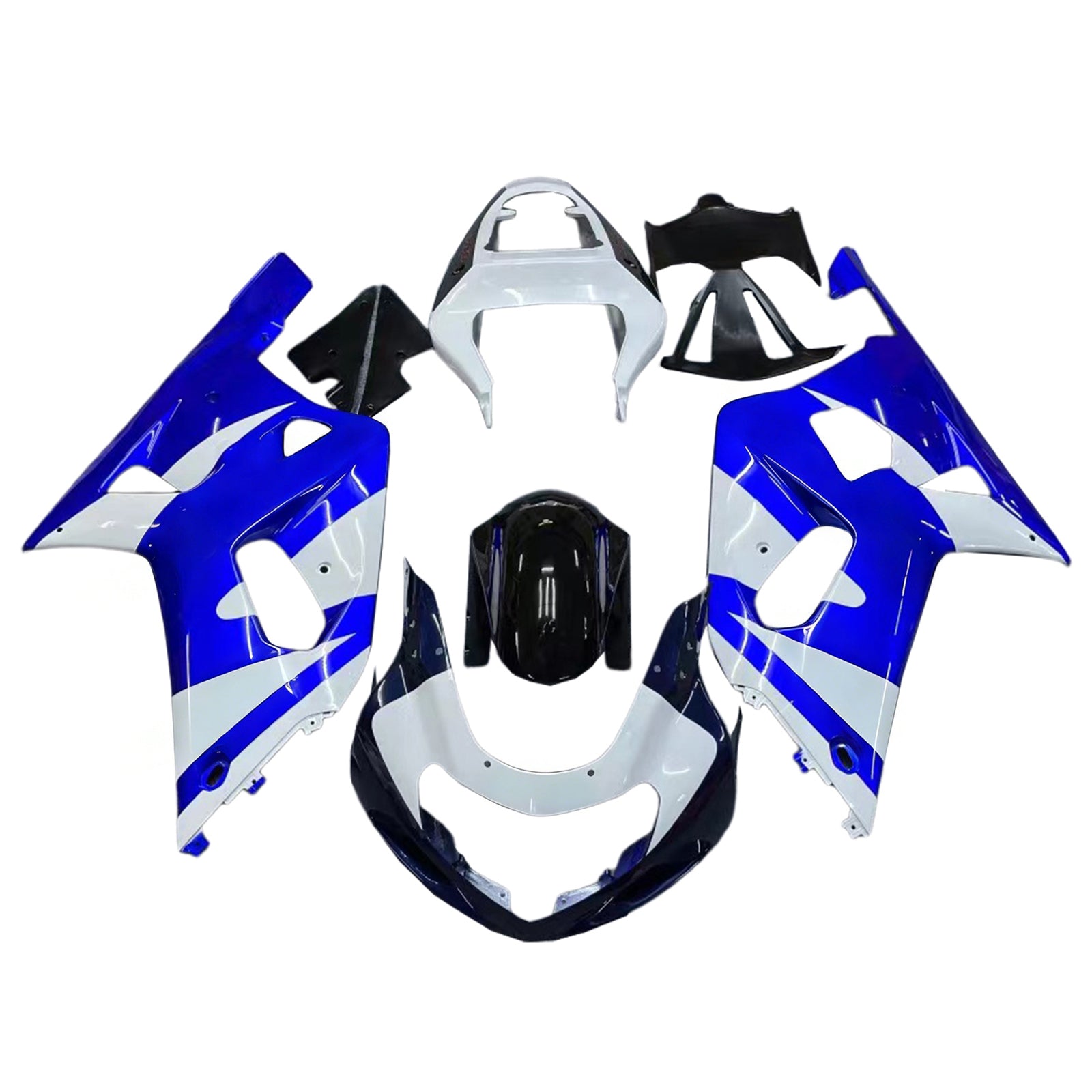 Amotopart Suzuki 01-03 GSXR600 & 00-03 GSXR750 Fairing Blue White Kit