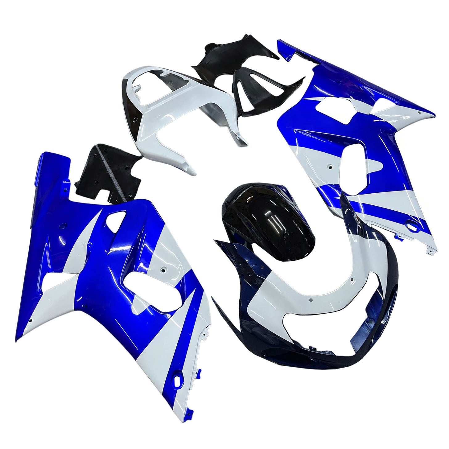 Amotopart Suzuki 01-03 GSXR600 & 00-03 GSXR750 Fairing Blue White Kit